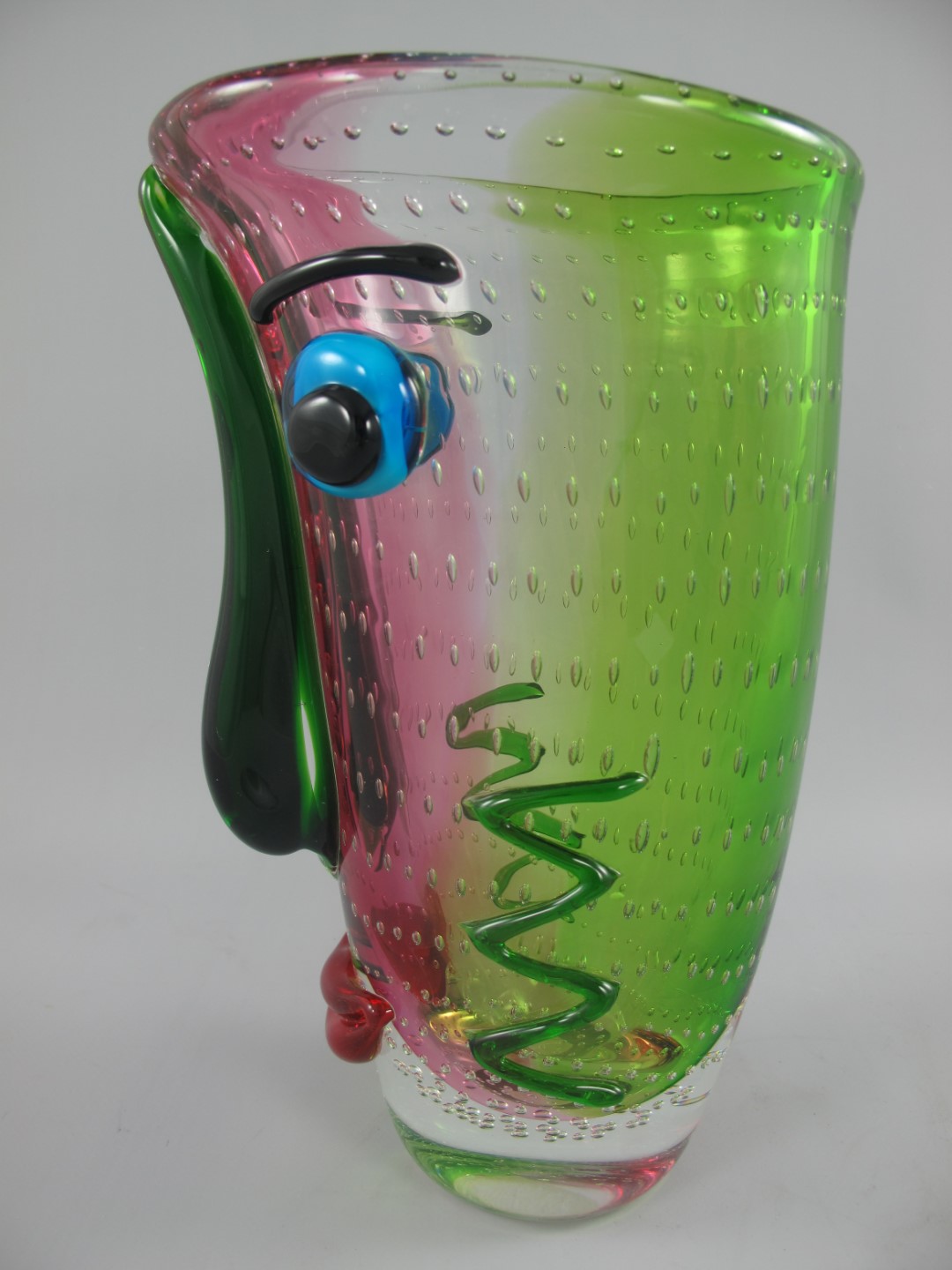 Glas Vase farbe H.30x19x14cm