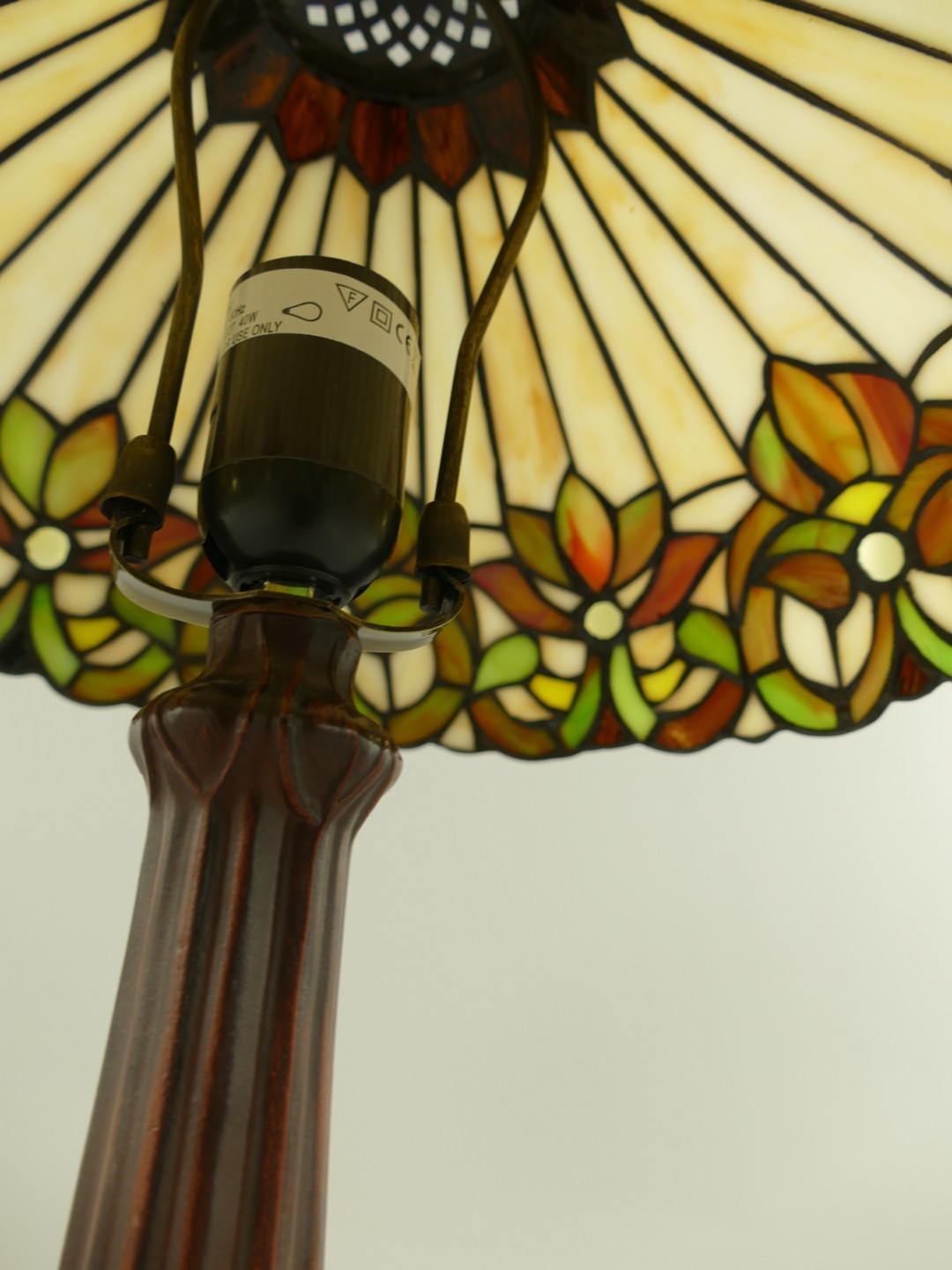 Lampe Tiffany fassung E27 H.42cm