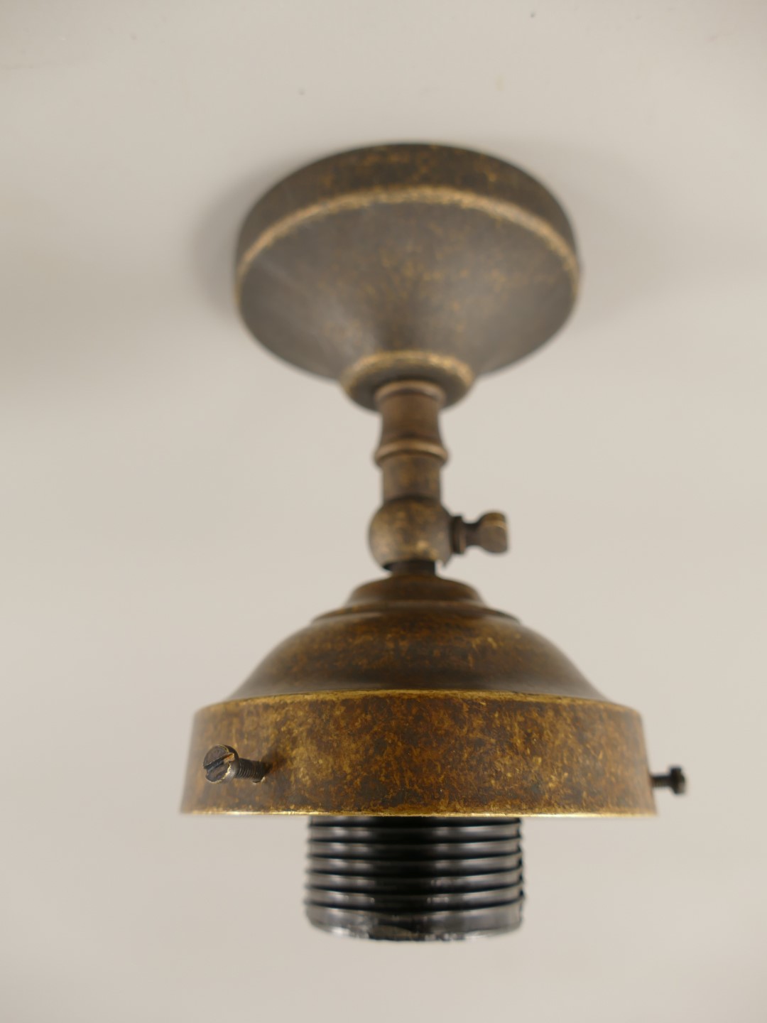 Deckenhalter E27 Mes./brün. o. Schirm Gh.8!-H.14cm