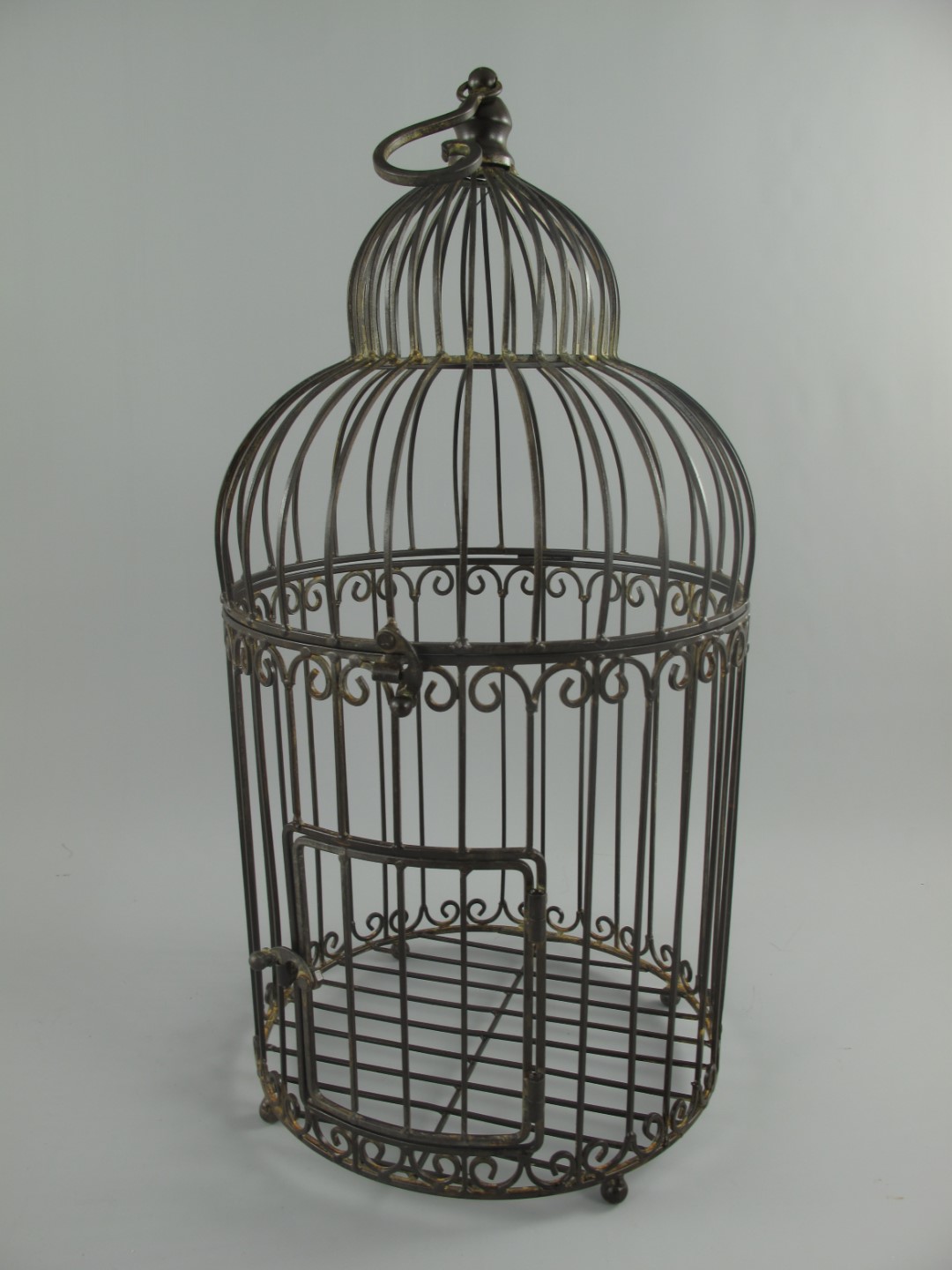 Käfig Eisen rust. braun Set/2 H.55/67-D.24/29cm