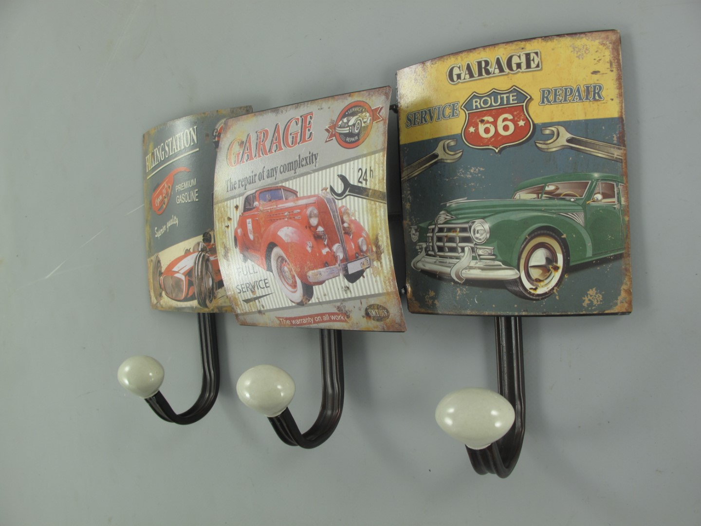 *ANG. Wandhaken Schild Eisen H.21x39cm P/St.