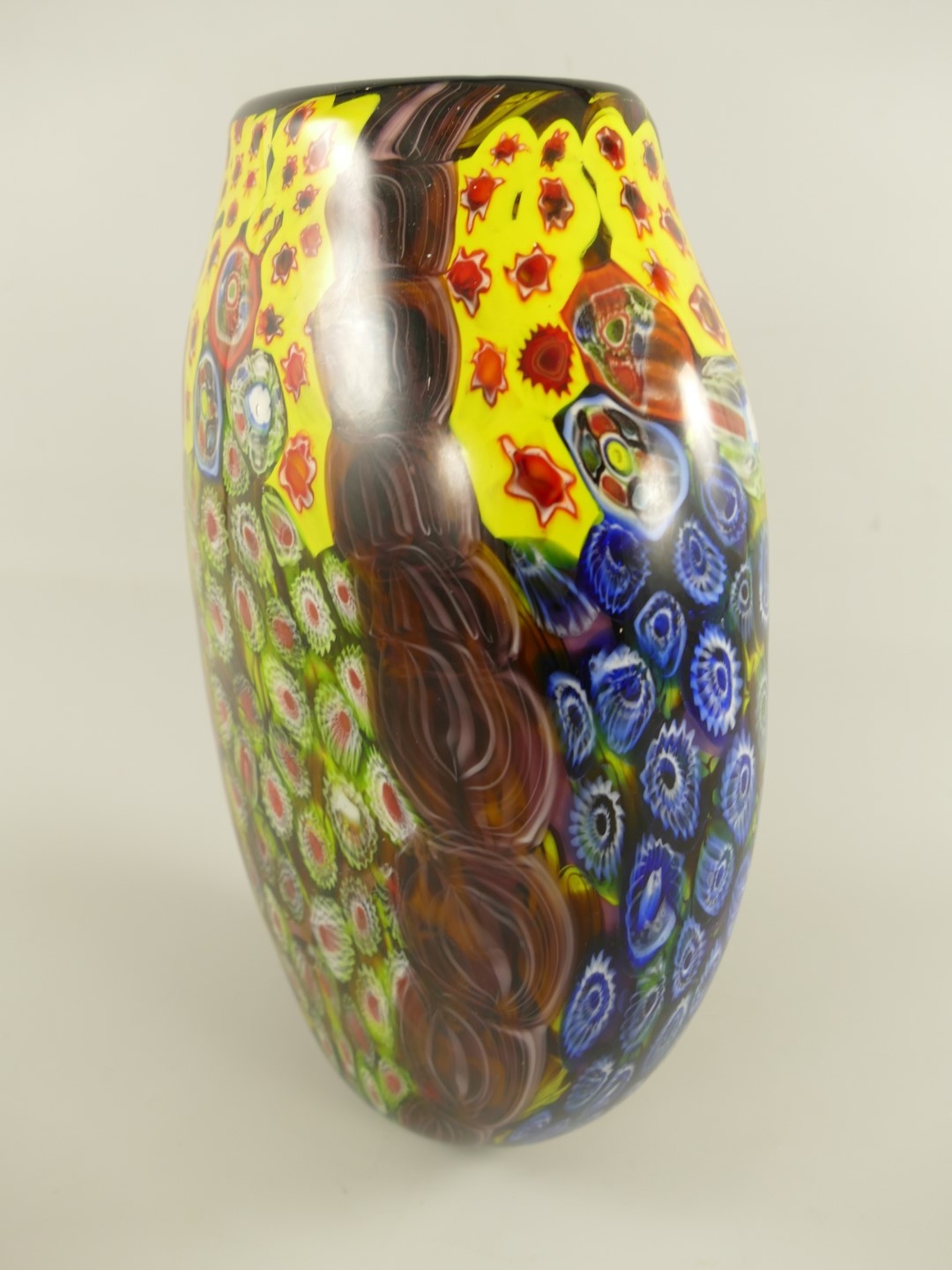 Glas Vase farbe H.39x30cm