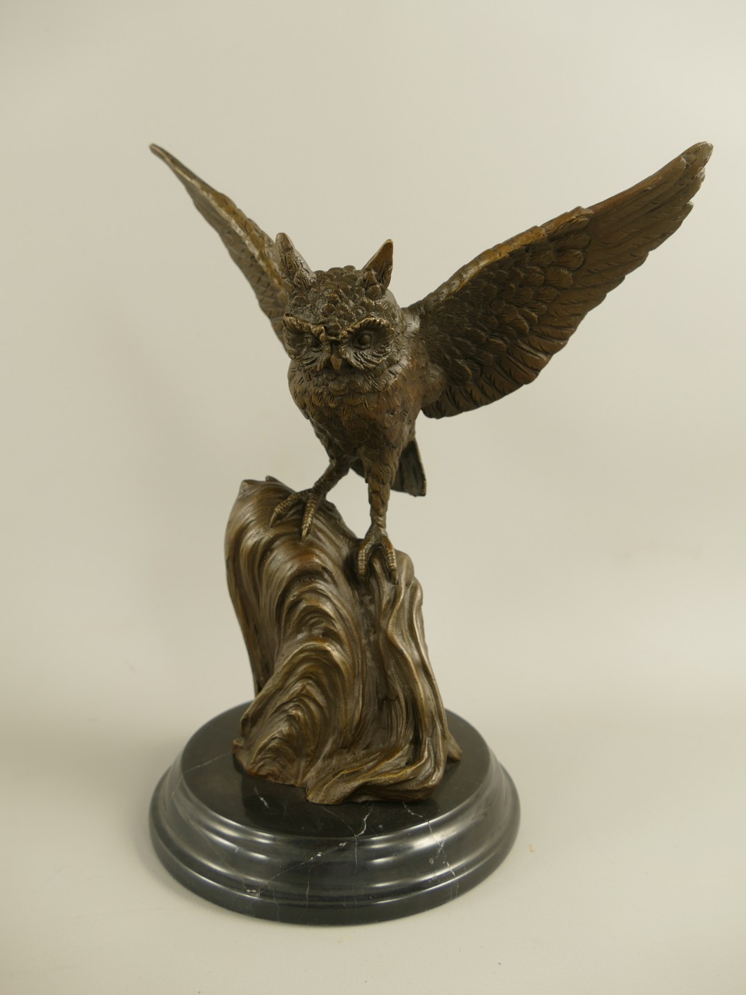 *RAUS*PREIS* Figur Bronze Eule H.24x19x13cm