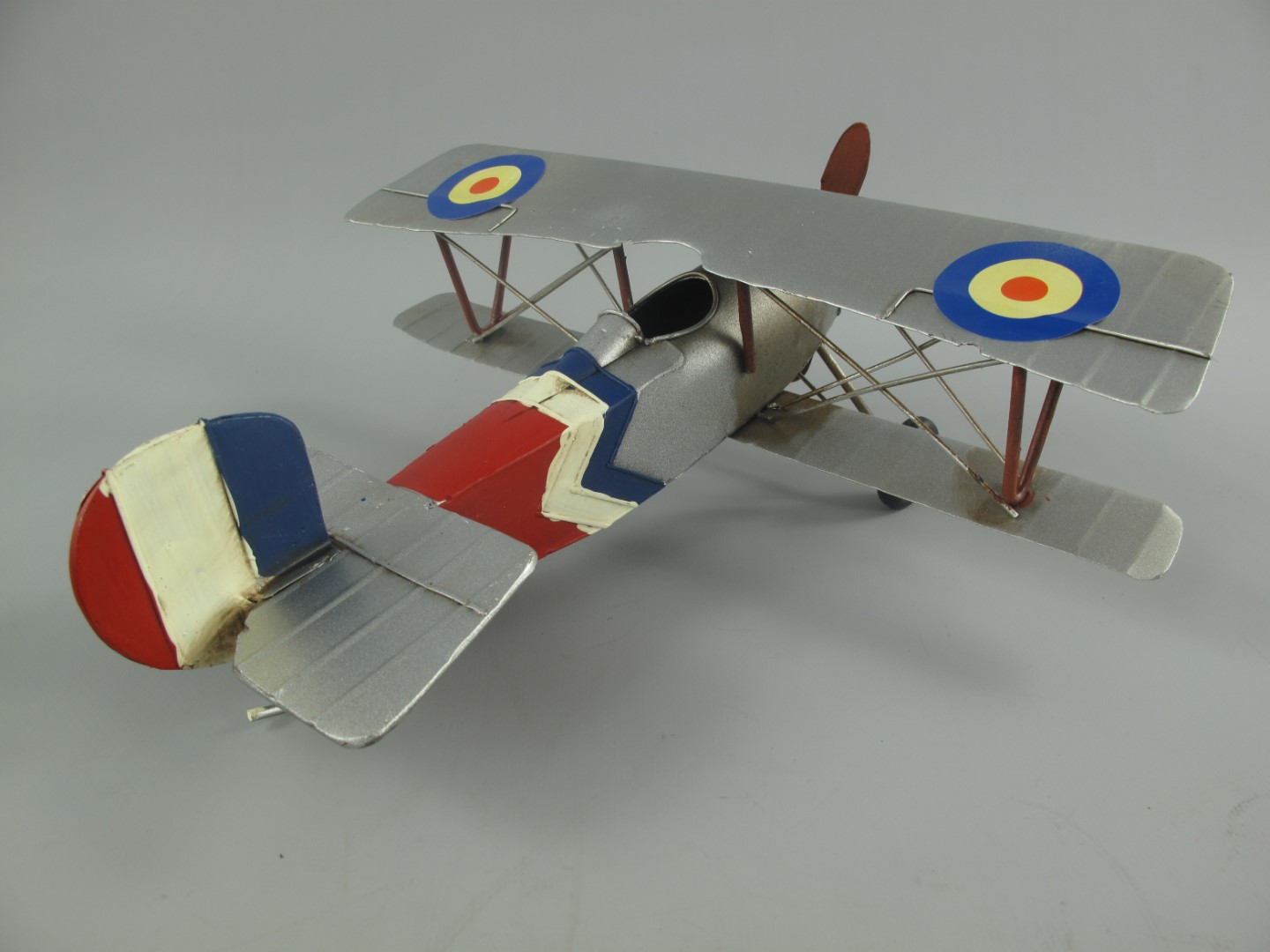 *ANG./SEPT. Flugzeug Antik Eisen L.30x32x11cm