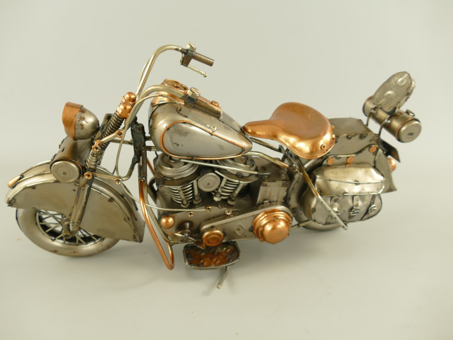 Motor Antik Eisen metallic farbig L.36x17cm