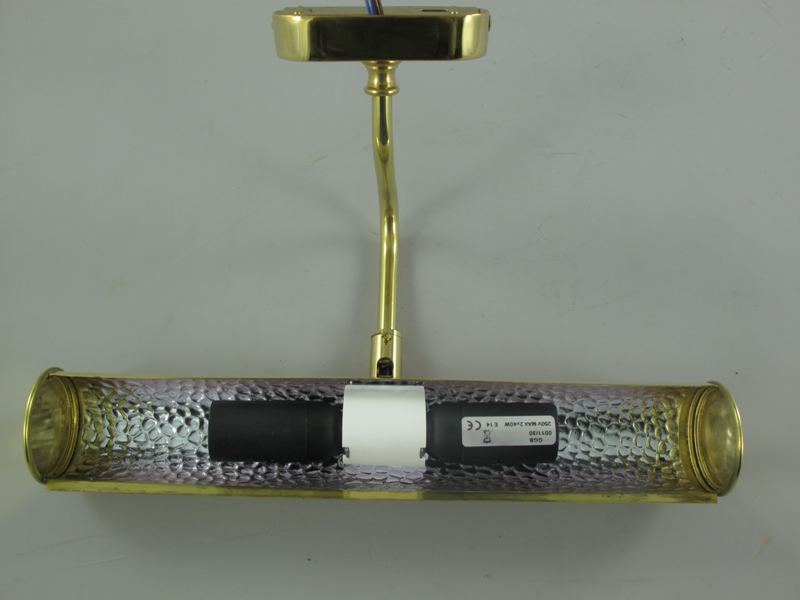 Bilderlampe Messing 2-Fassung B.30cm