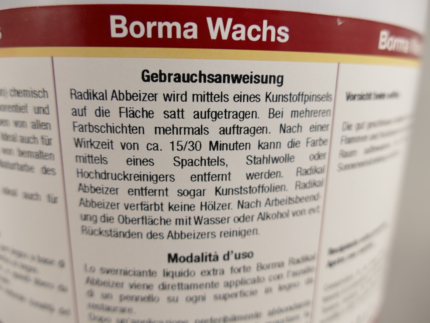 *NT Borma Hartholzabbeizer flüssig 5Kg.(4Ltr.)