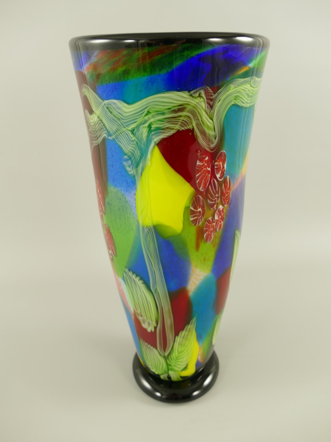 Glas Vase farbe H.42cm