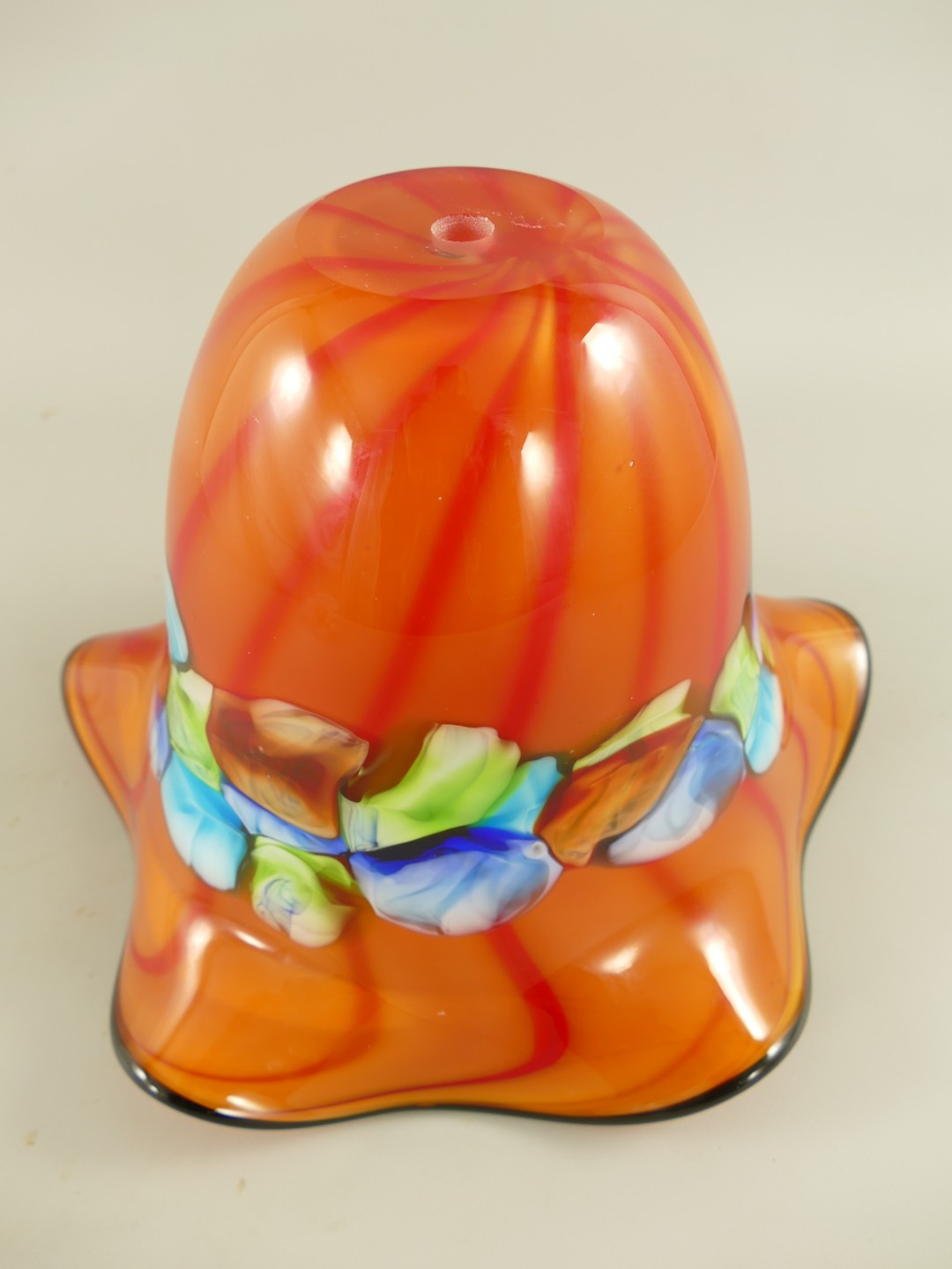 Lampenschirm Glas farbe ORANGE!! H.25cm