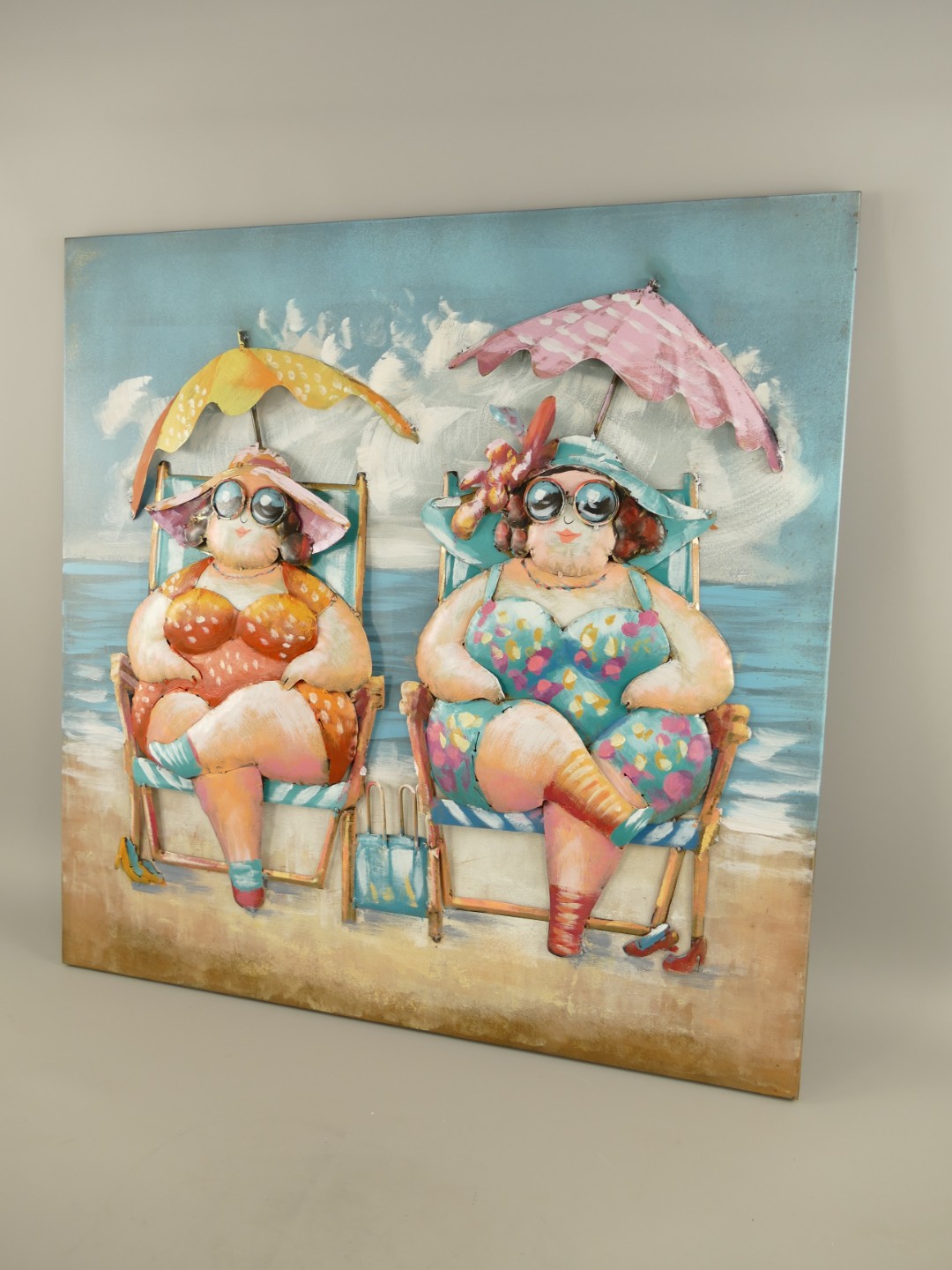 (*) Metallbild (3D) Eisen Frauen L.80x80cm