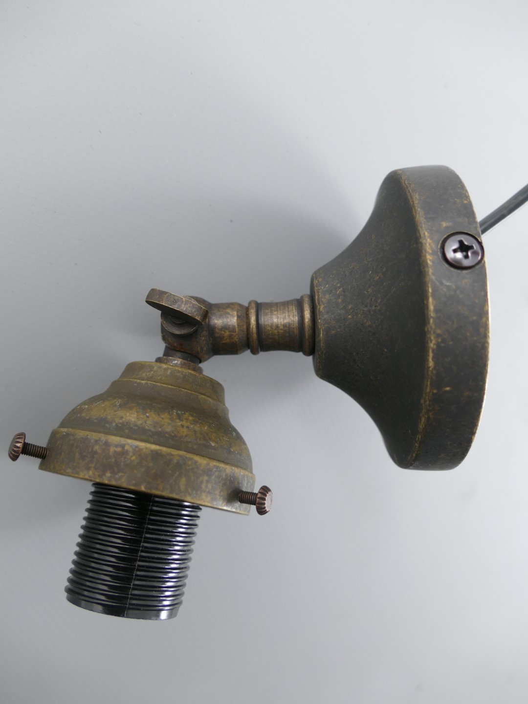 Deckenhalter E14 Mes./brün. o. Schirm Gh.4!-H.14cm