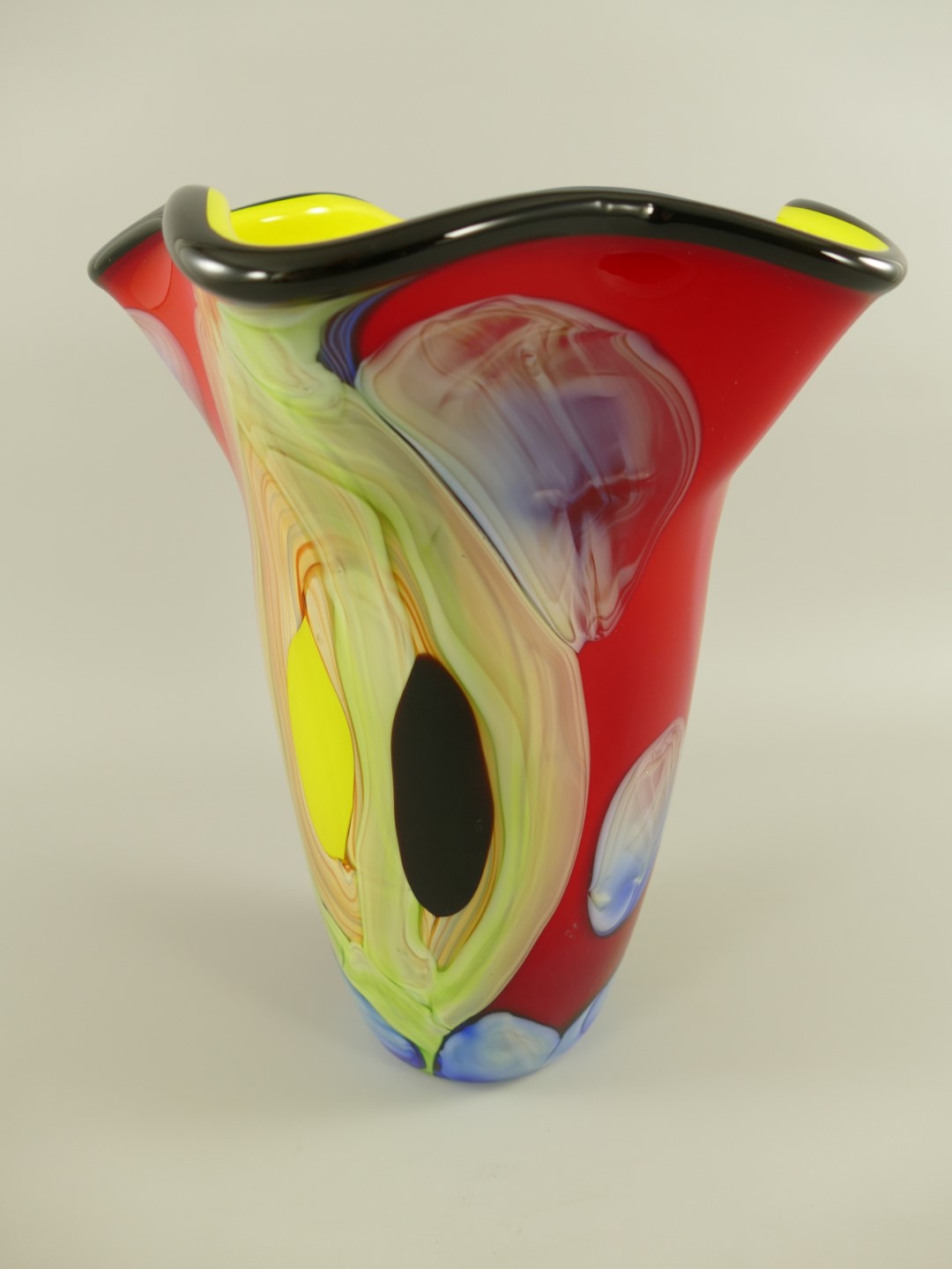 *ANG. Glas Vase farbe H.34cm