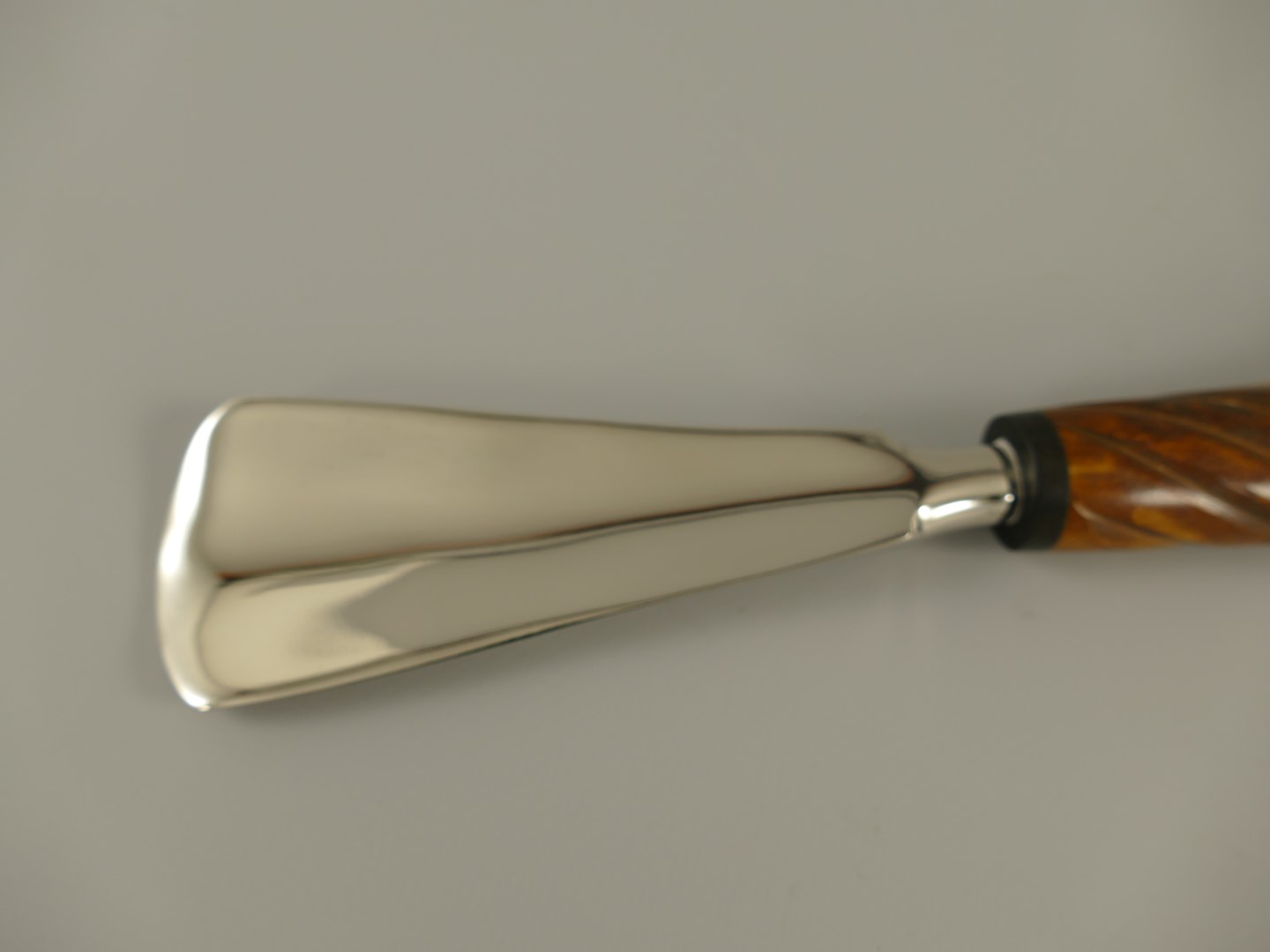 Schuhanzieher griff braun/vernickelt L.25cm