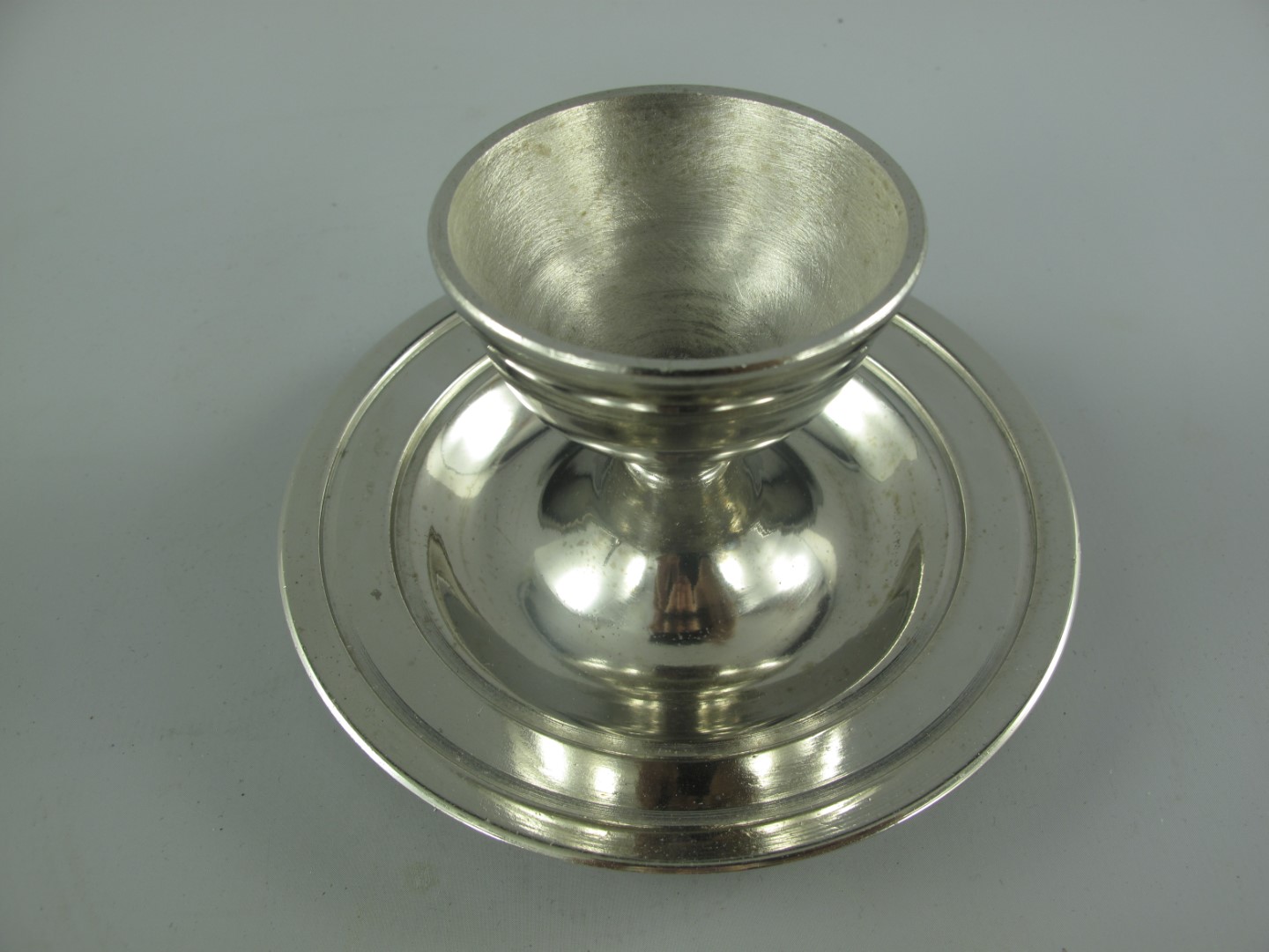Eierhalter Hahn Alu vernickelt H.16x12cm