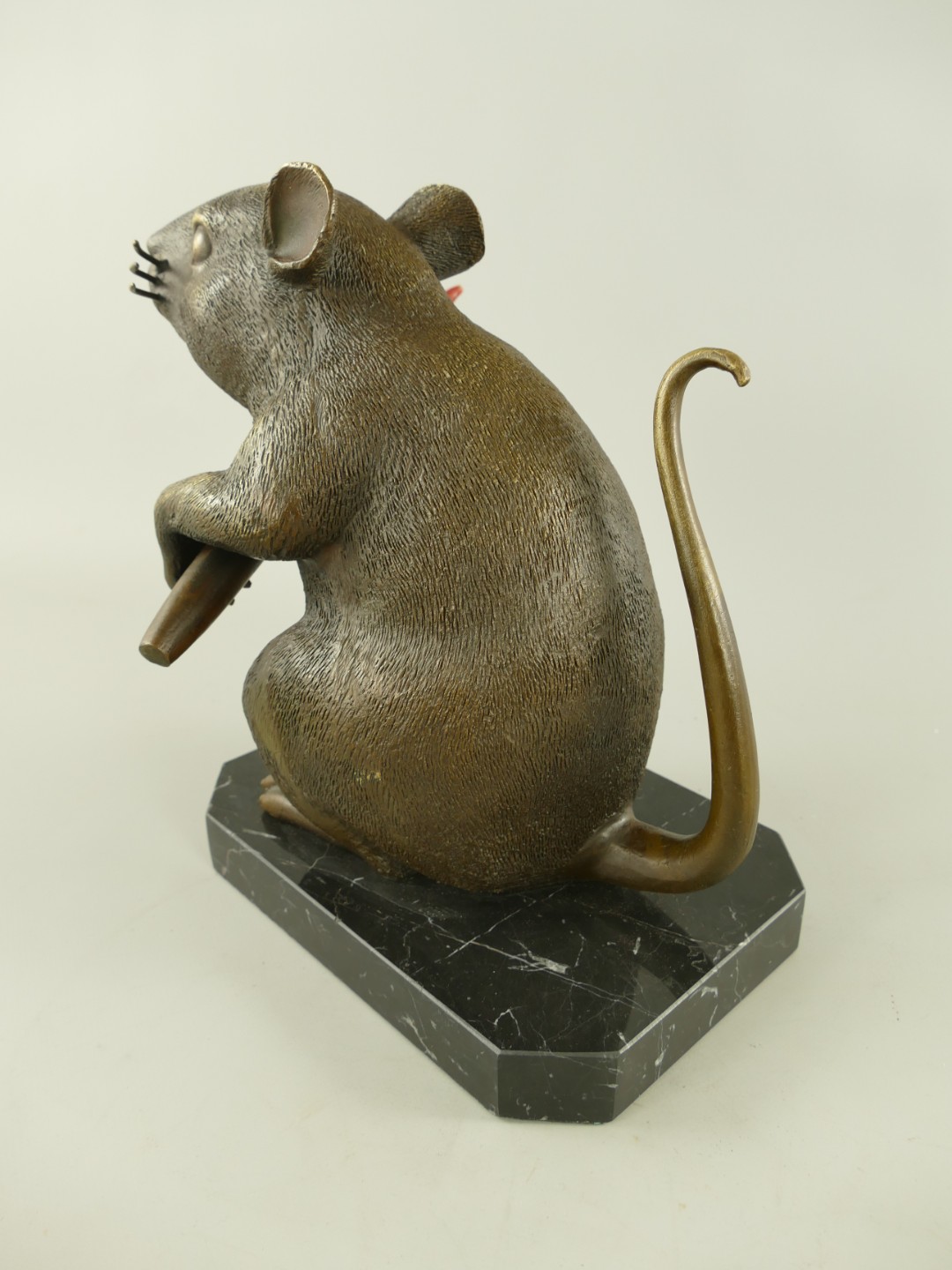 Figur Bronze Banksy Maus mit Pinsel H.27cm