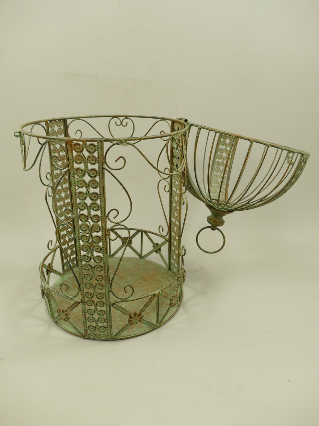 Käfig Eisen rust. farbig Set/2 H.46/60-D.24/30cm