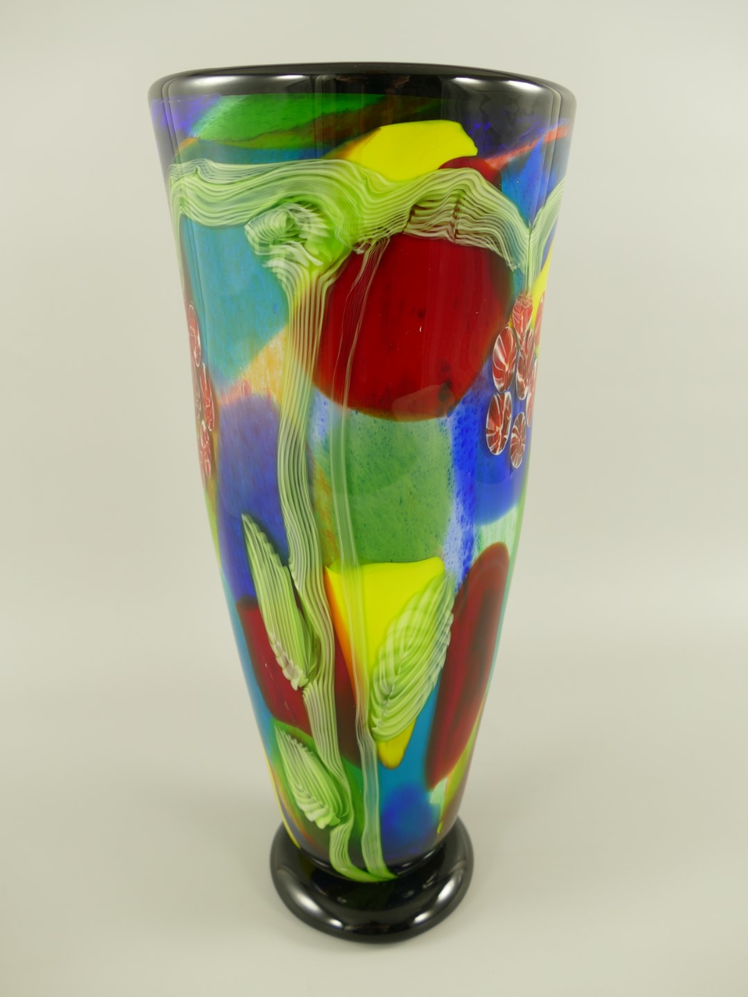 Glas Vase farbe H.42cm