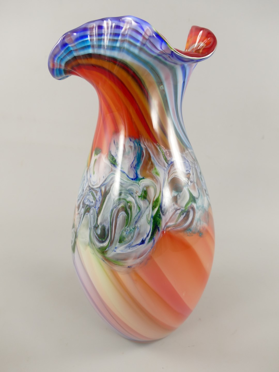 Glas Vase Murano farbe H.43x20cm