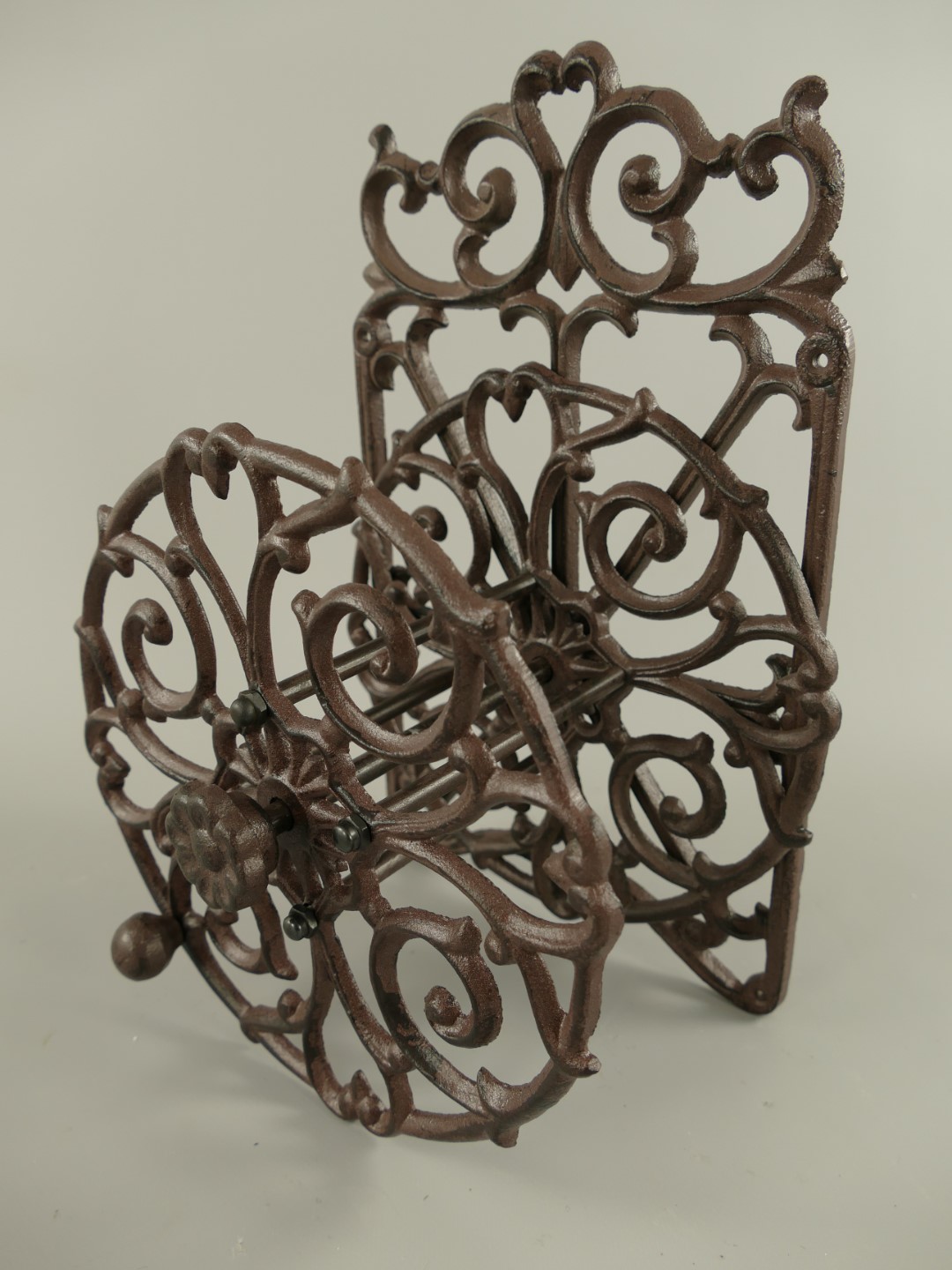 Schlauchhalter Schwengel rustikal braun H.35cm