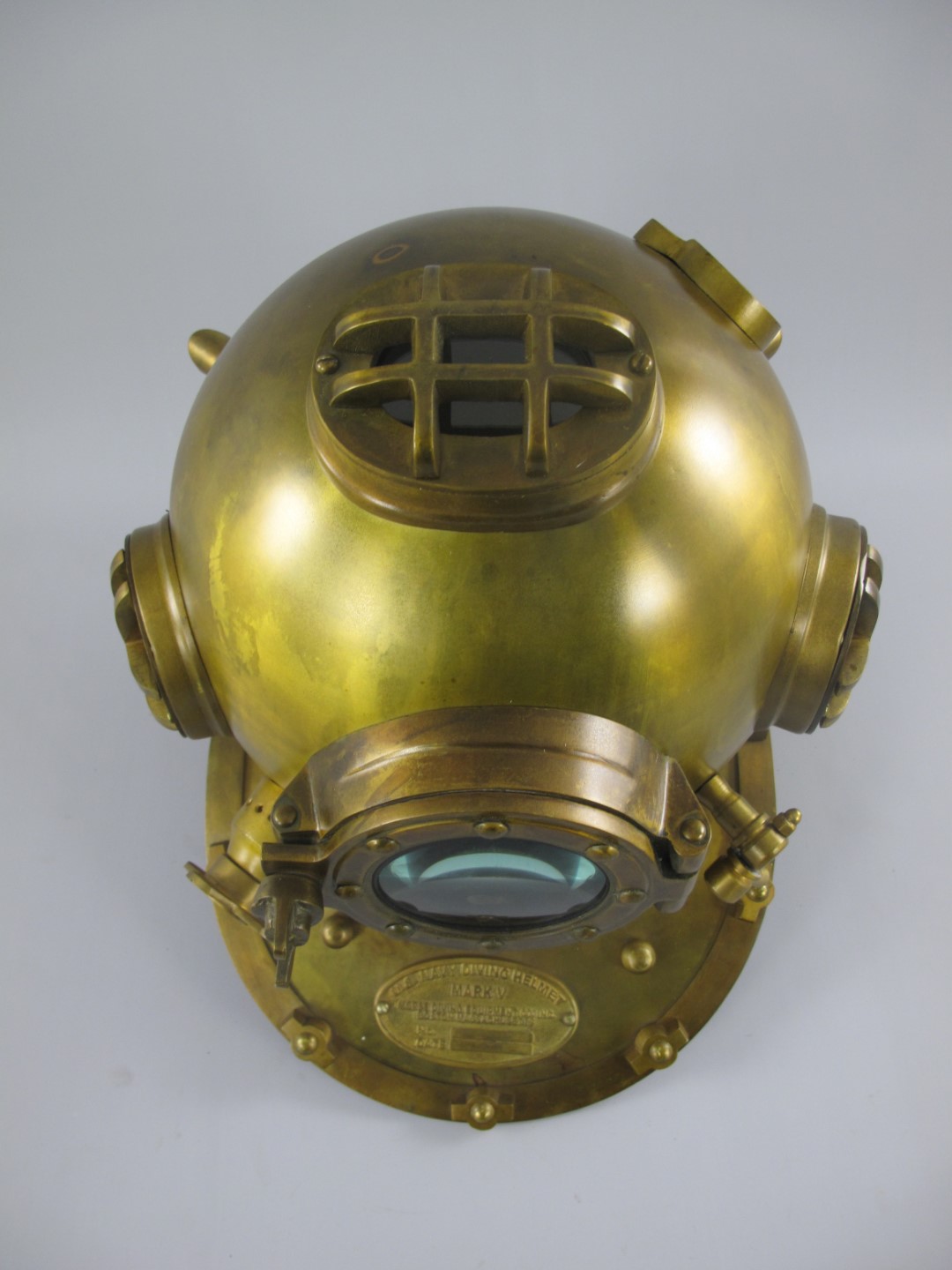 Taucherhelm Messing brüniert H.47x50cm