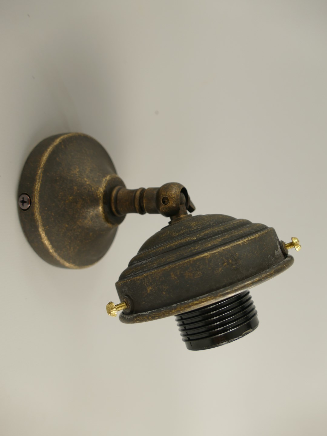 Deckenhalter E27 Mes/brün. o. Schirm Gh.10!-H.14cm