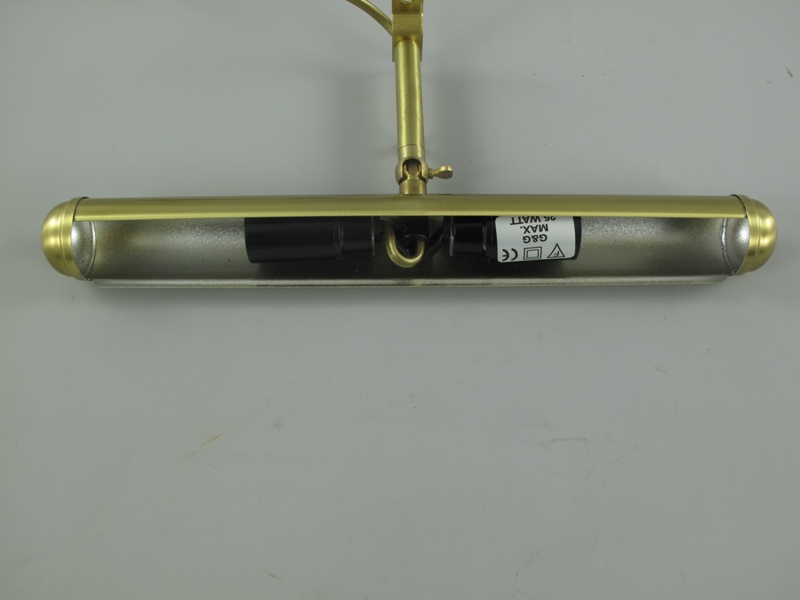 Bilderlampe Messing INDUSTRIE farbig 2-Fas. B.33cm
