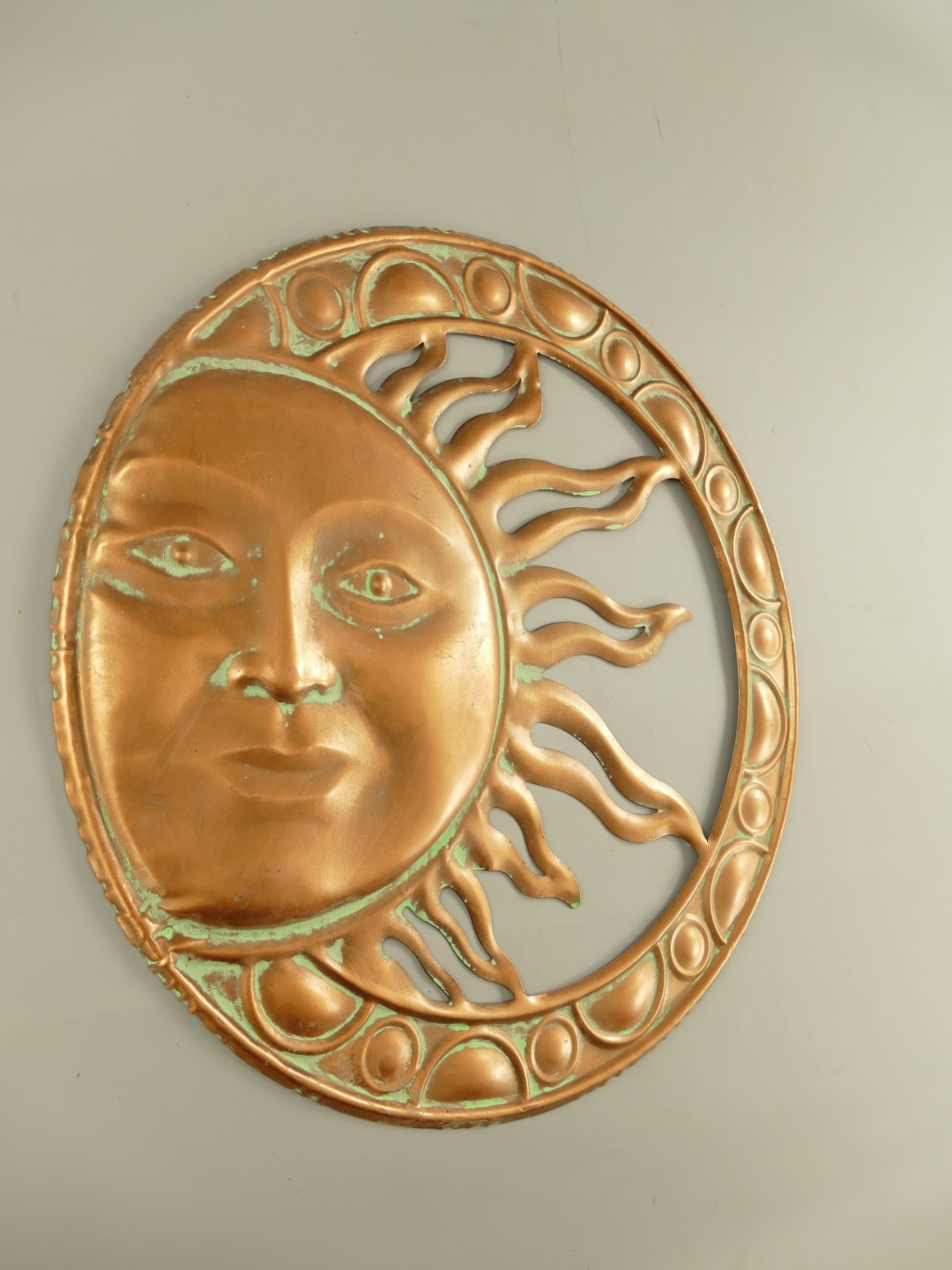 Ornament Sonne Eisen Kupf. farbig D.51cm
