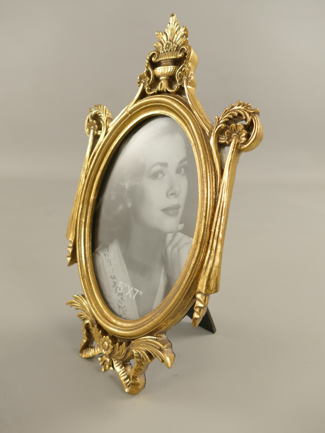Bilderrahmen(5x7) Polystein Gold farbig H.29cm