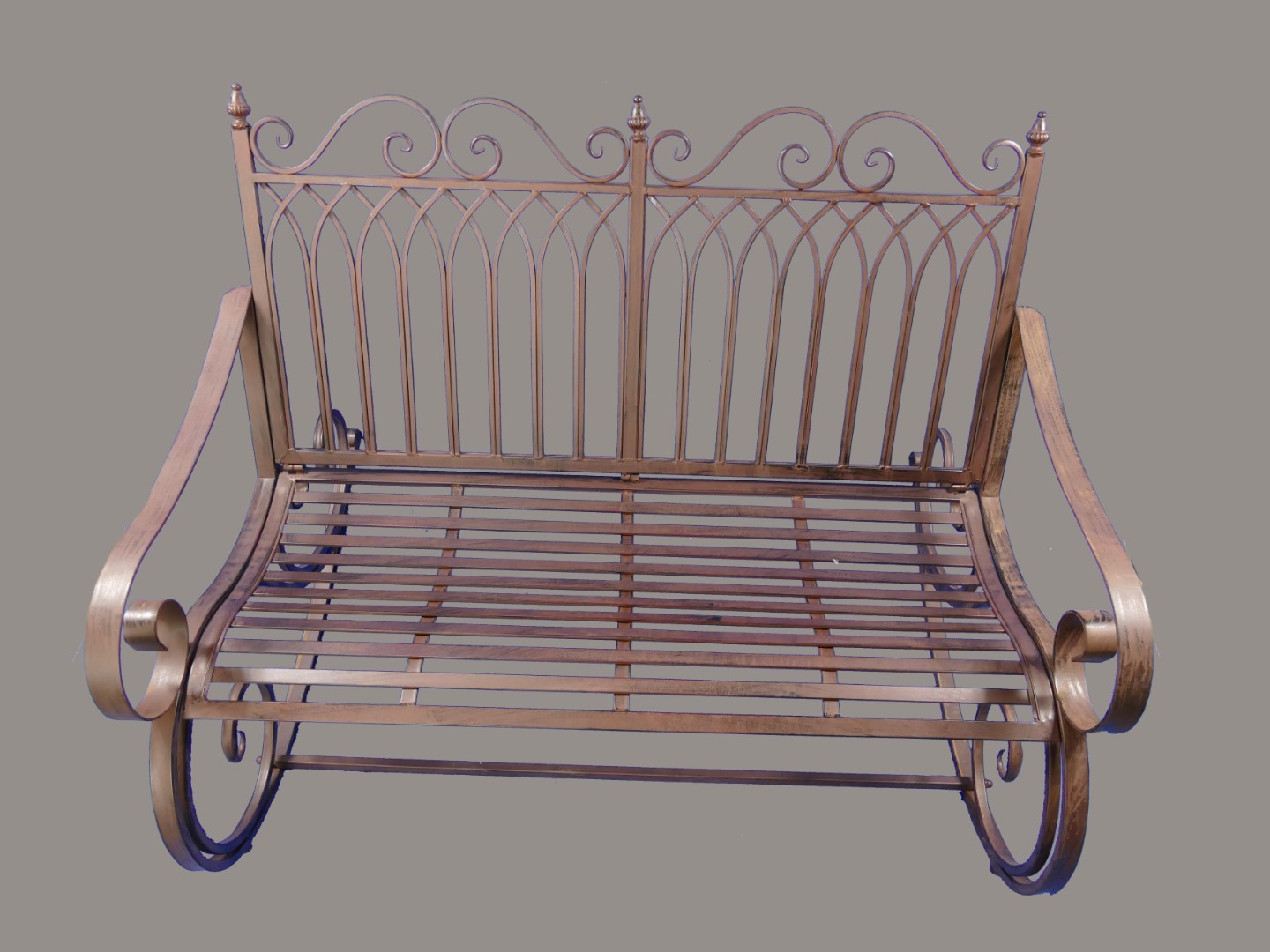 Schaukelbank Eisen rust. braun L.118x90cm