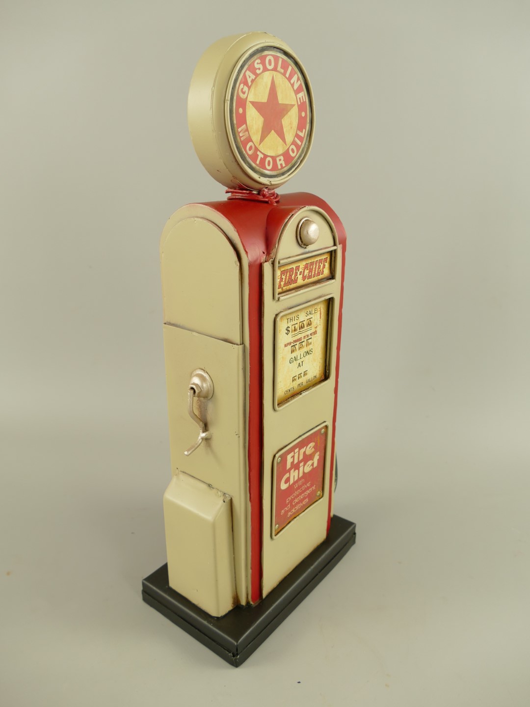 Tankstelle spardose Antik Eisen H.40x16x10cm