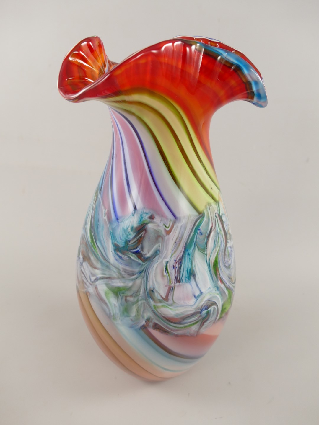 Glas Vase Murano farbe H.43x20cm