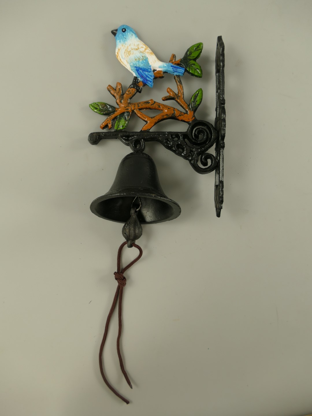 Wandglocke KLEIN VOGEL Gußeisen H.22x15cm