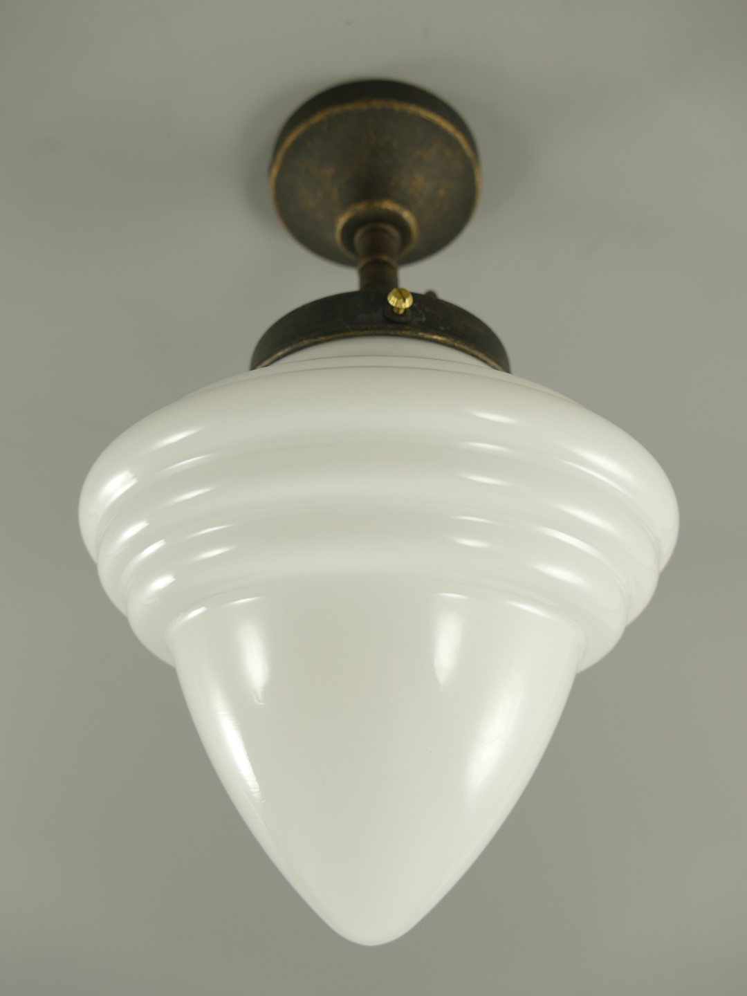 Lampe Messing brüniert Schirm(215.016H15) H.26cm