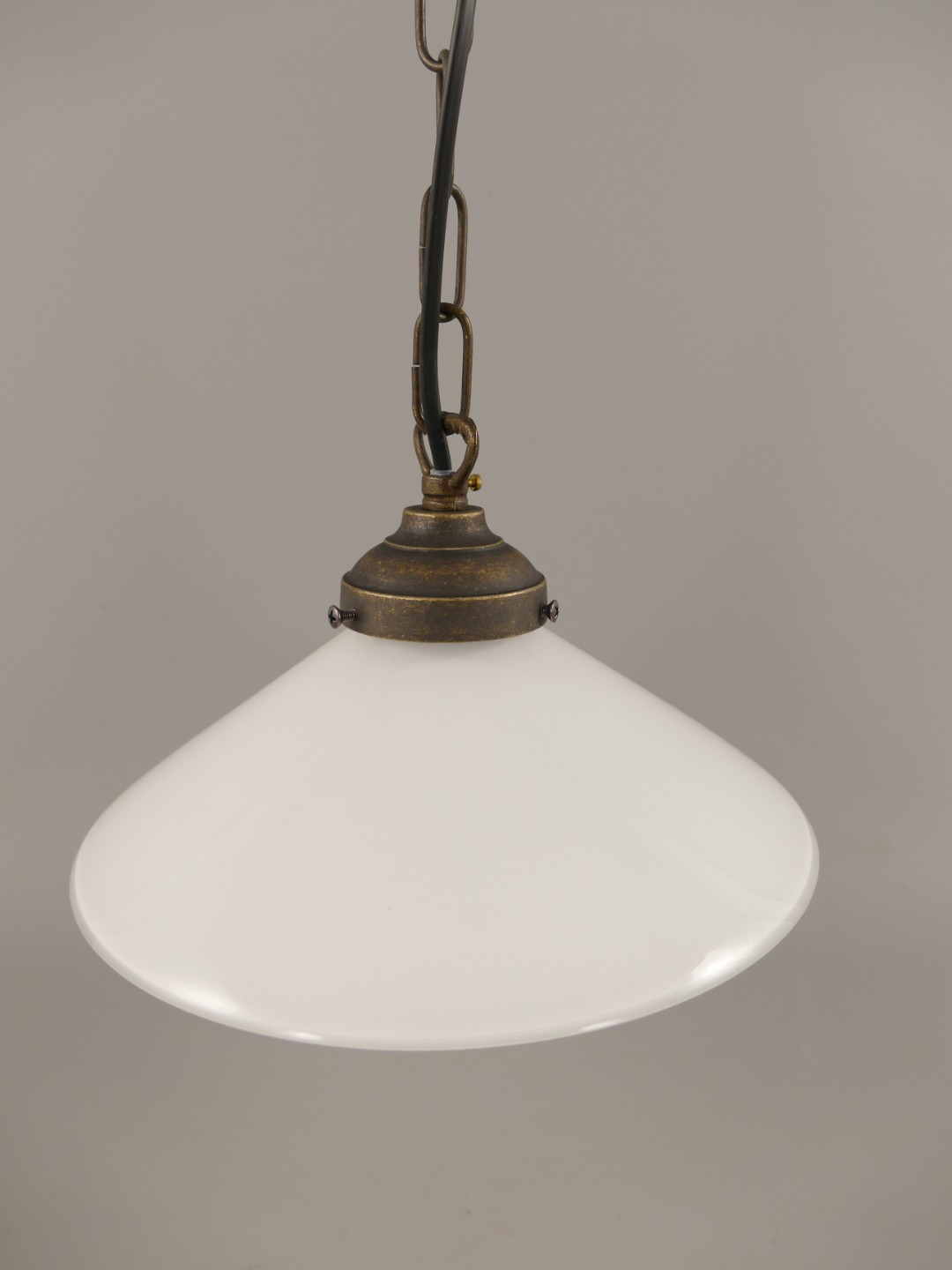 Schirm(D*25) Lampe Messing brün(162.030B1) H.80cm