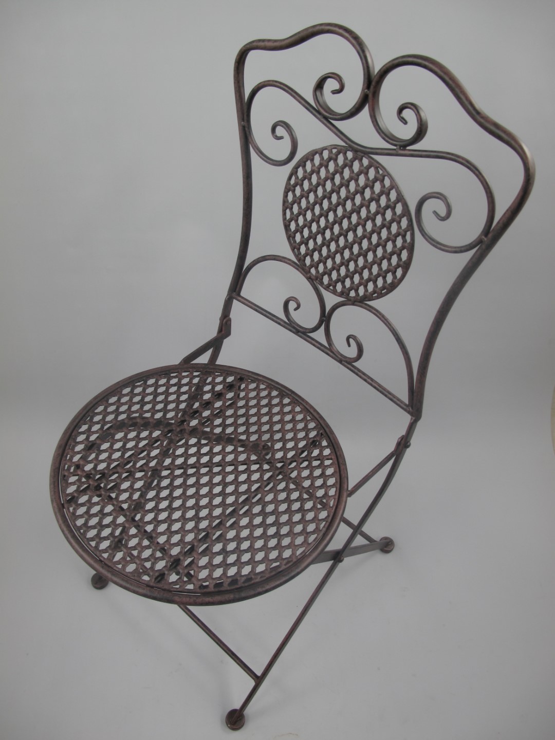 *NT 2xStuhl/Tisch(60) H.70cm Eisen antikbraun SET!
