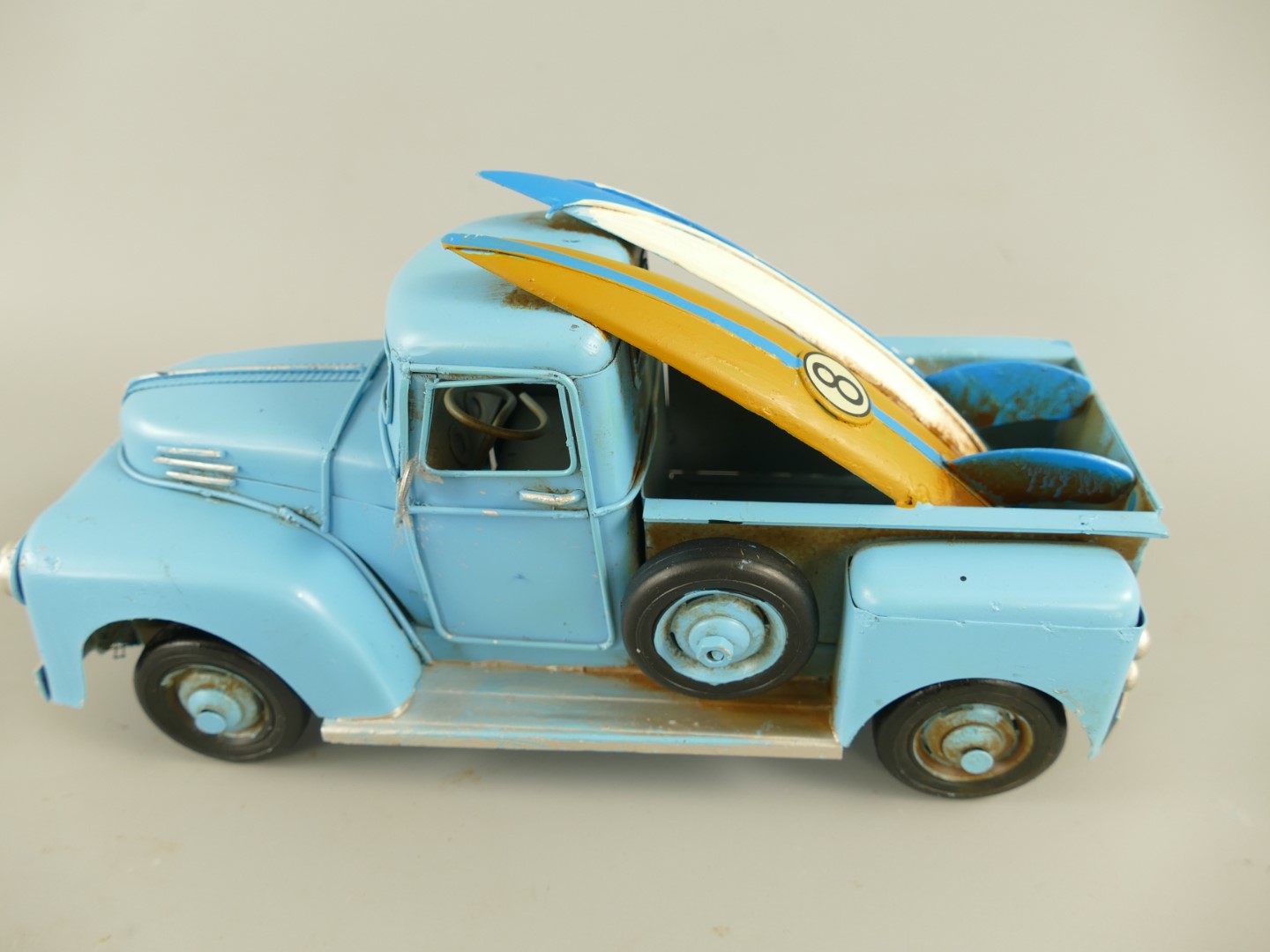 Truck Antik Eisen blau L.26x13cm