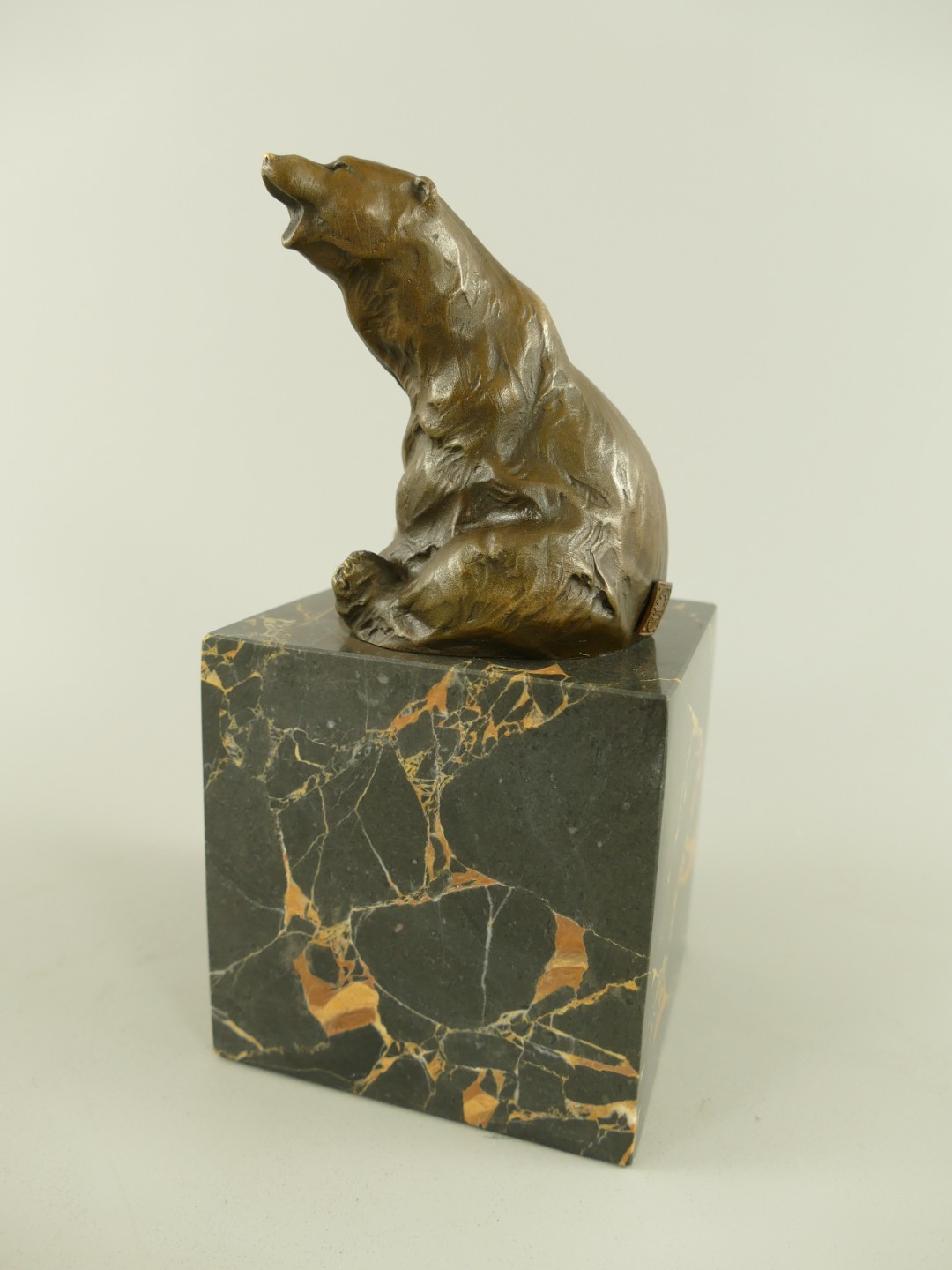 Figur Bronze Eisbär H.20x10x10cm