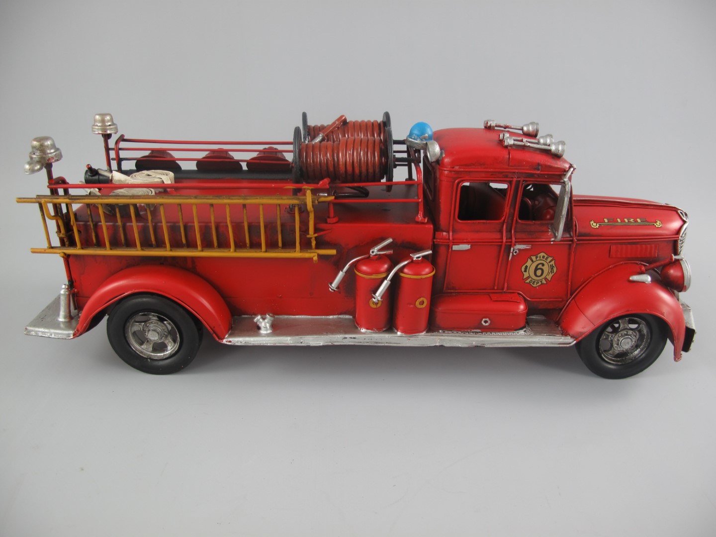 *ANG. Feuerwehrwagen Antik Eisen L.50x18cm