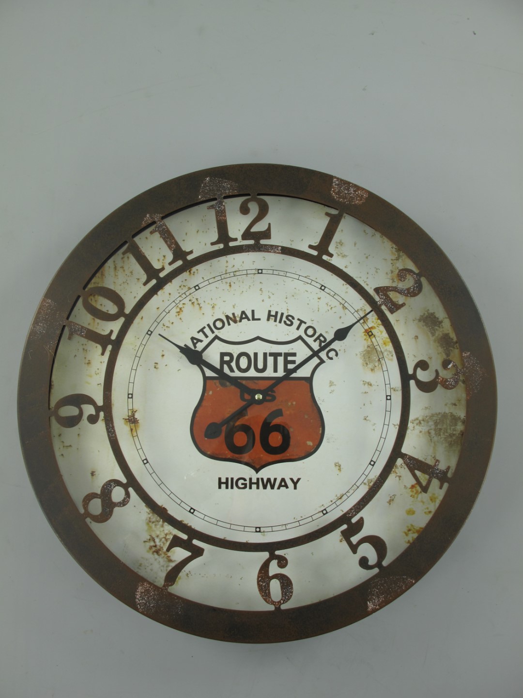 Wanduhr Route*66(Batterie) Eisen D.50cm