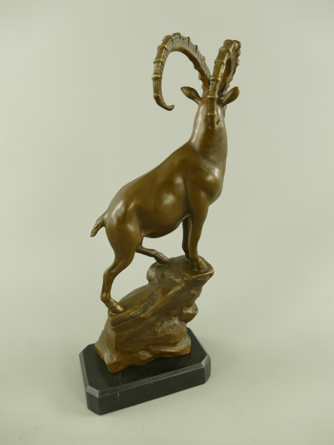 Figur Bronze Steinbock H.37x15x9cm