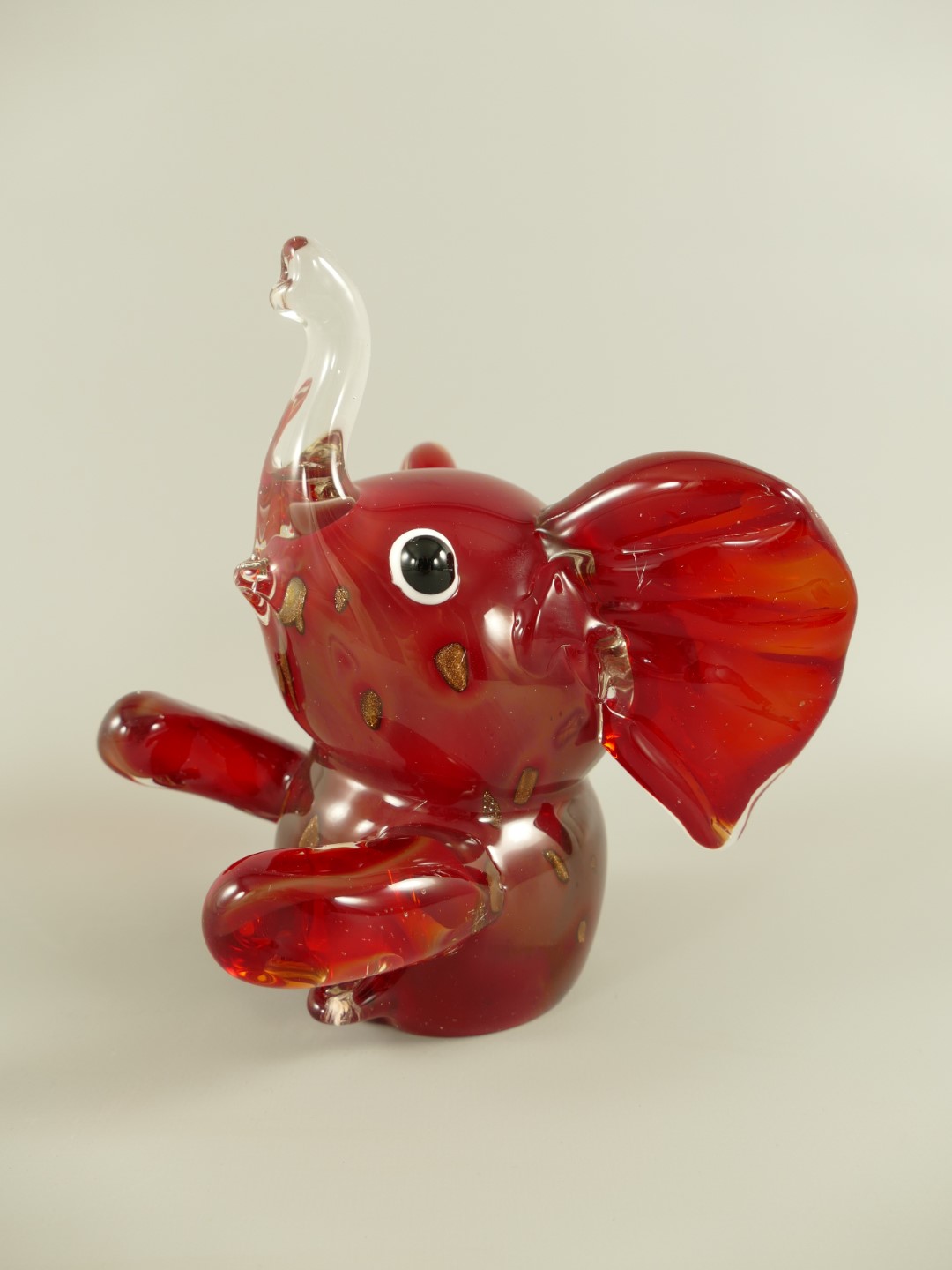*ANG. Glasfigur Elefant farbe H17cm