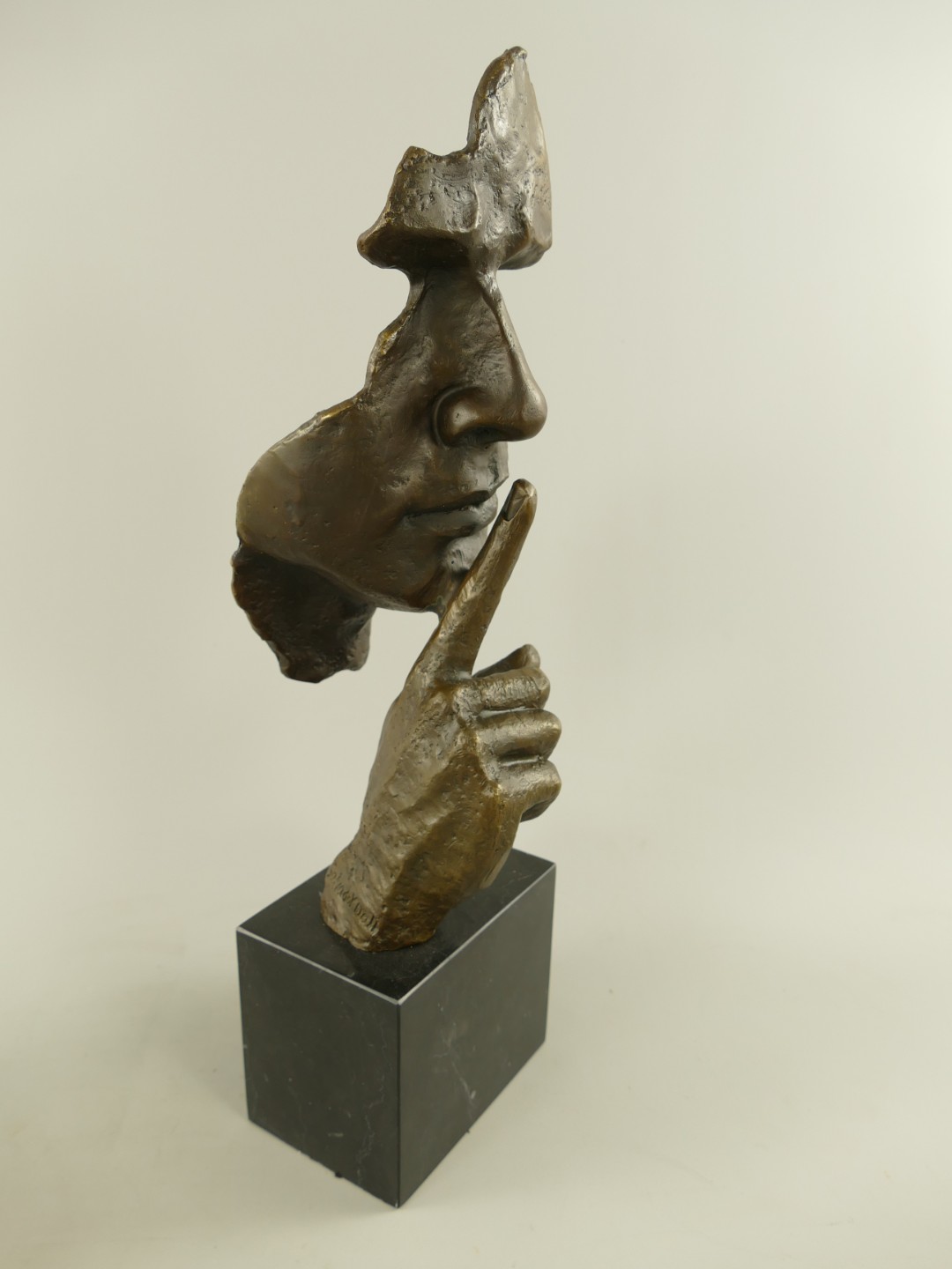 Figur Bronze Gesicht H.48x16x16cm