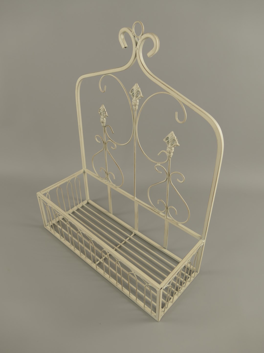 Wandhanger Eisen WEISS CREME farbig 3St.H.51cm
