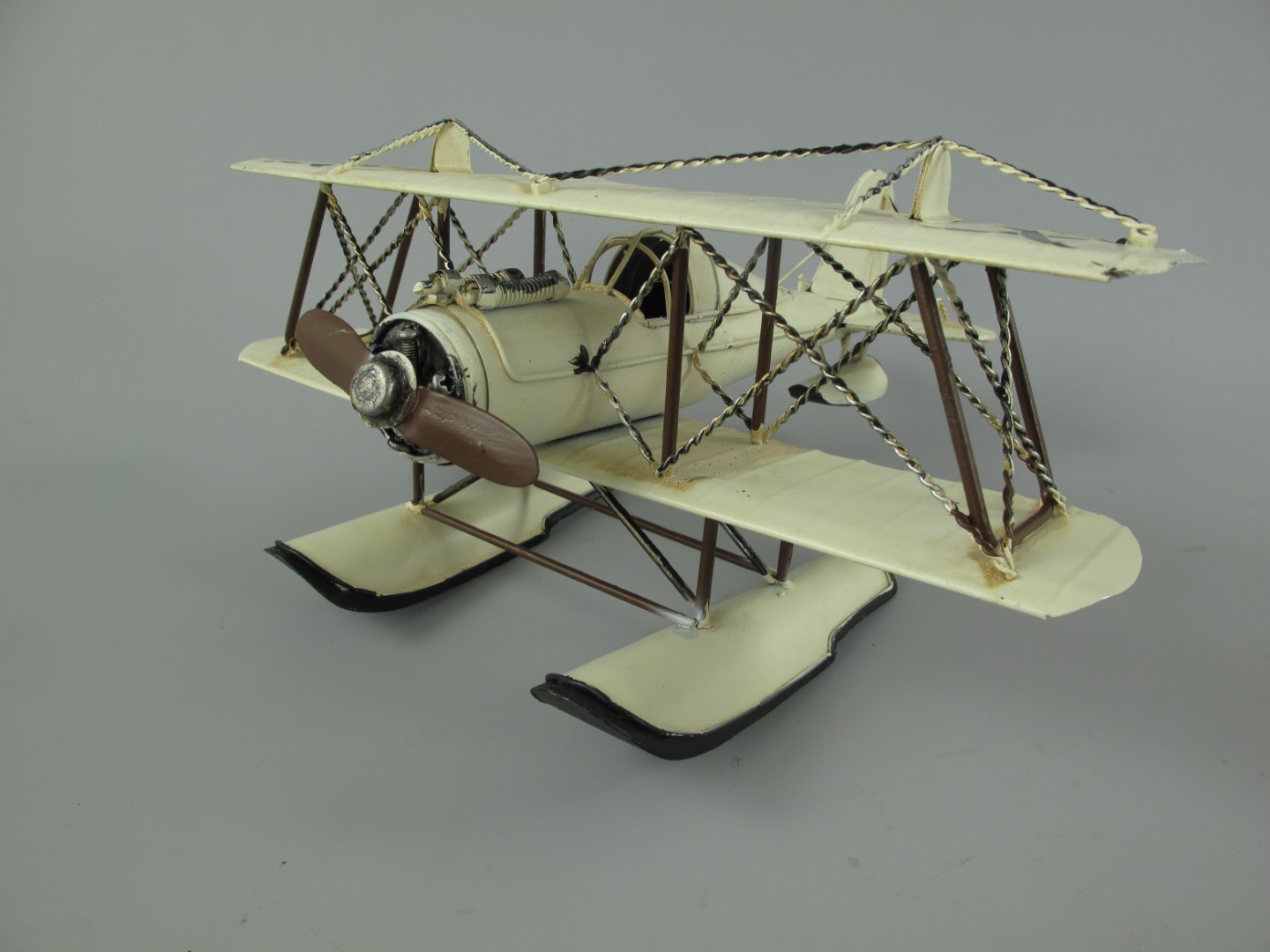 Wasserflugzeug Antik Eisen L.27x32cm