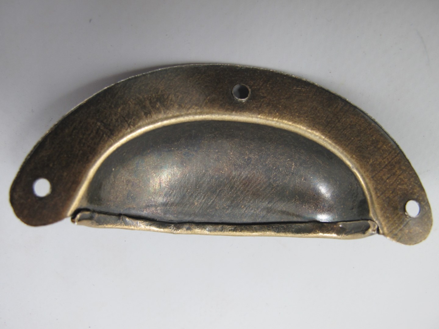 Muschelgriff gestanzt!!!! Messing brüniert 35x85mm