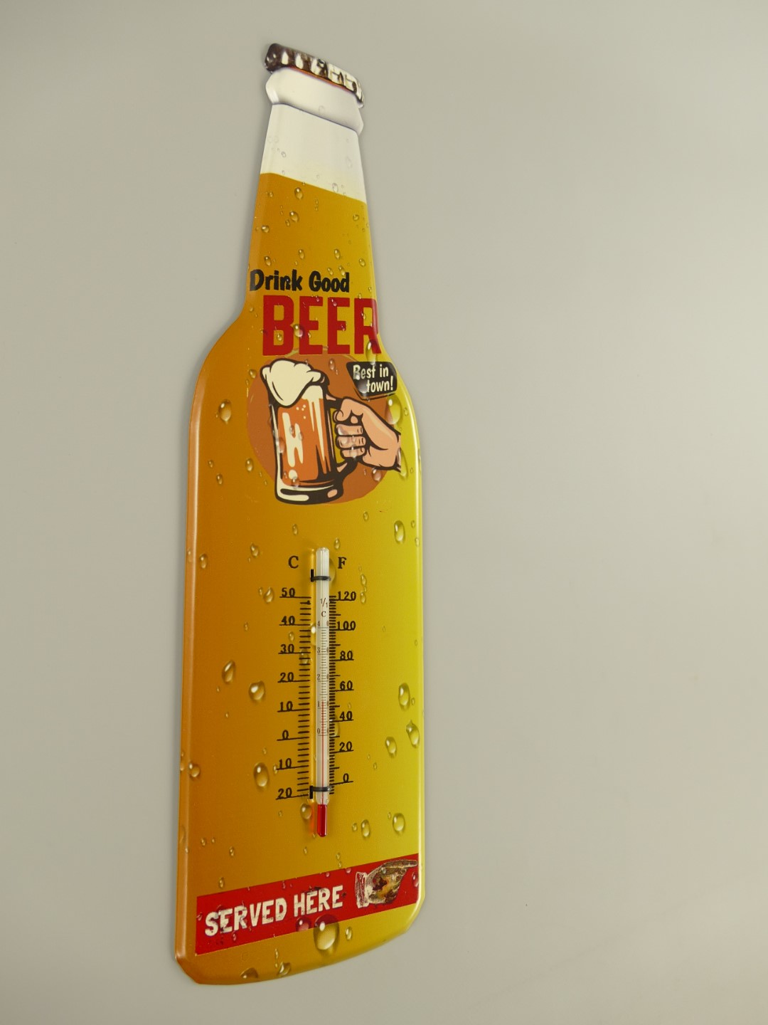 Thermometer Eisen Drink Good Beer H.45x13cm