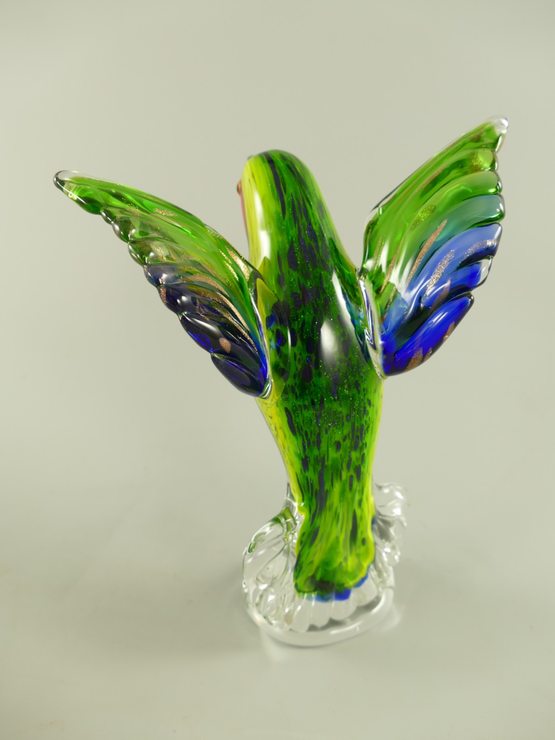 Glasfigur Murano styl Vogel farbe H.23cm
