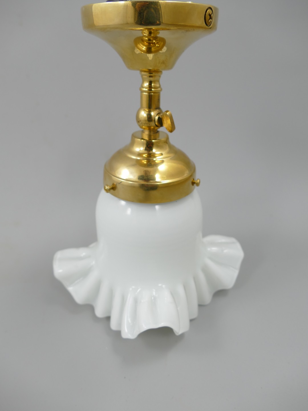 Lampe Messing mit Schirm(162.076M6)H.26cm