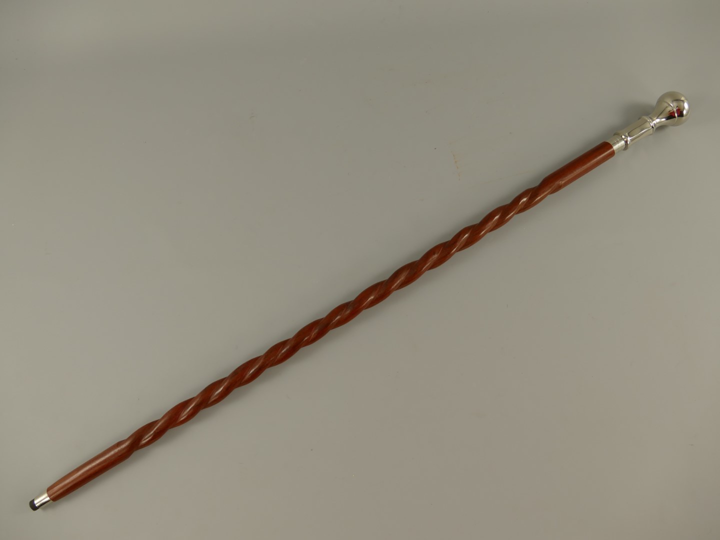 Spazierstock BRAUN!! Holz/vernickelt L.97cm