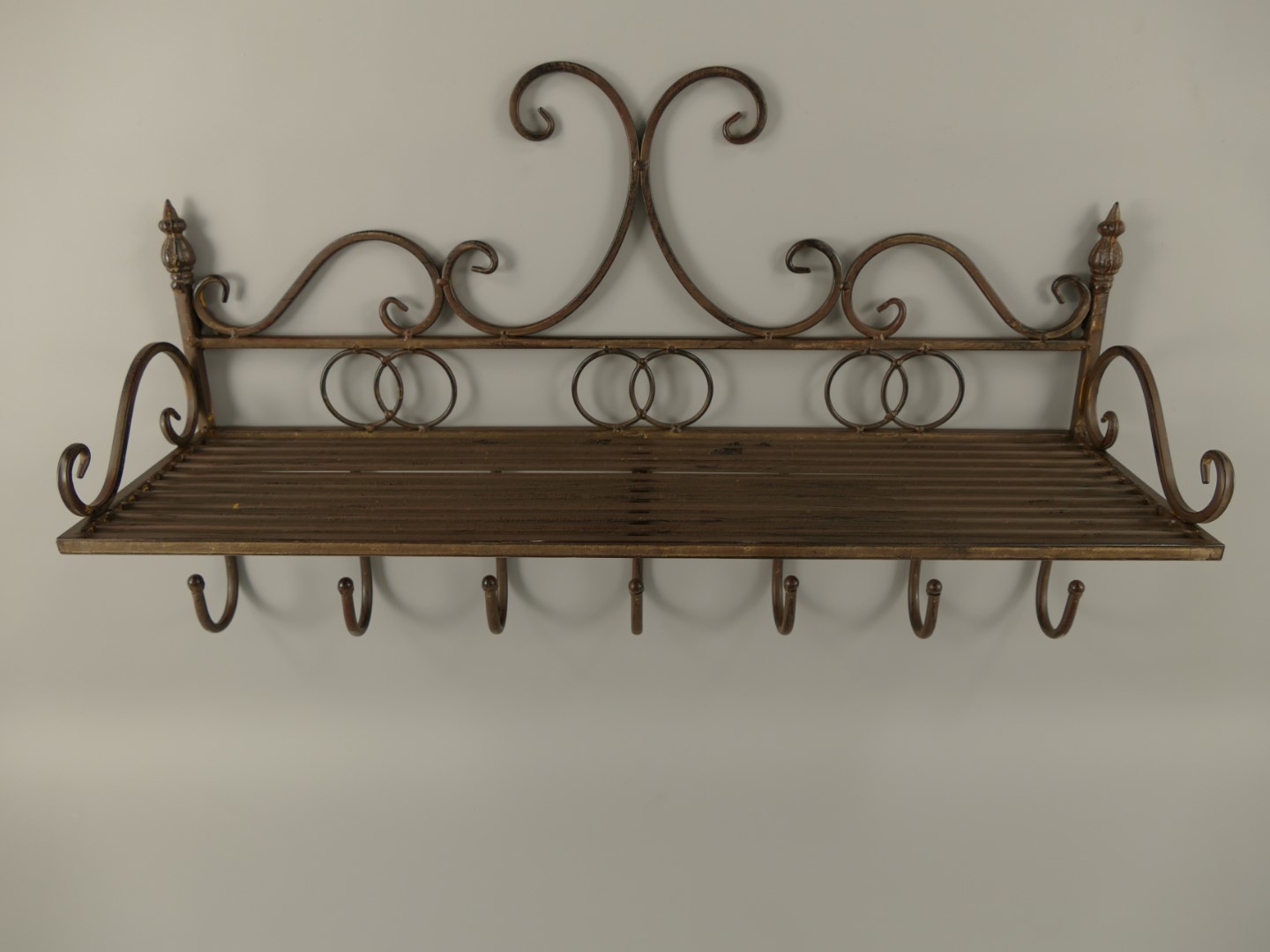 Wandhaken/ablage Eisen RÖSTIG  farb. L.65x32cm